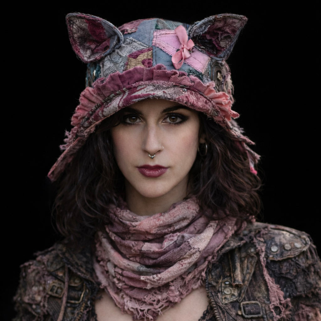 Postapocalyptic Aviator Hat with Cat Ears