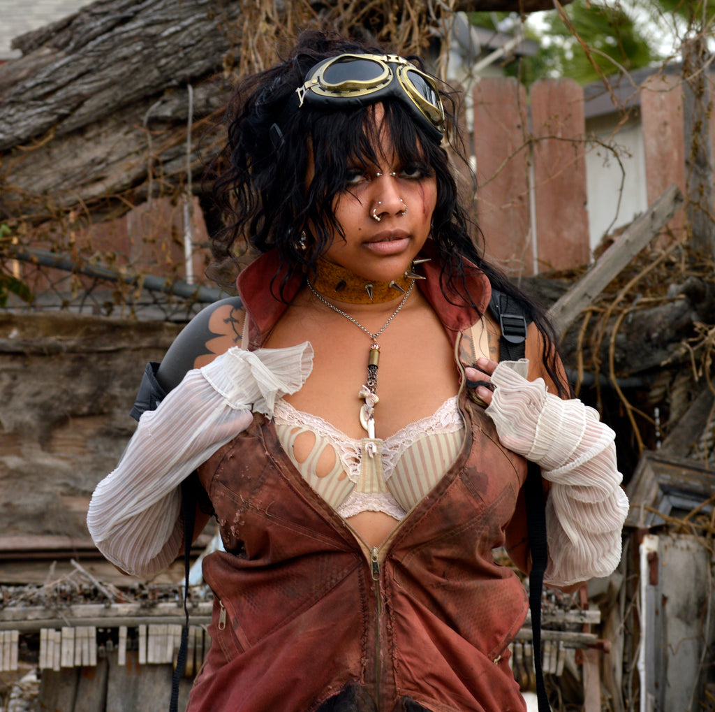 Postapocalyptic Asymmetrical Adjustable Dress