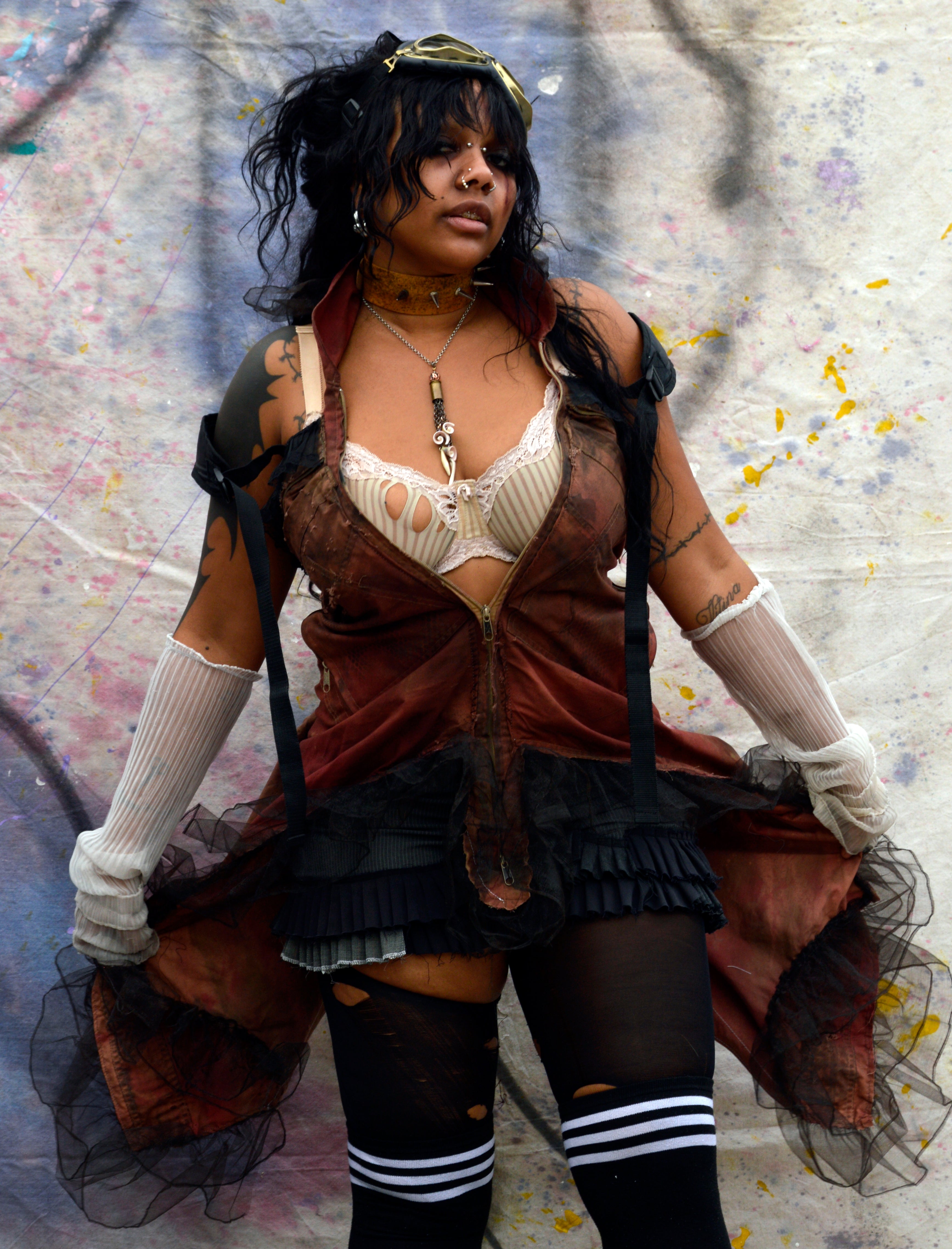 Postapocalyptic Asymmetrical Adjustable Dress
