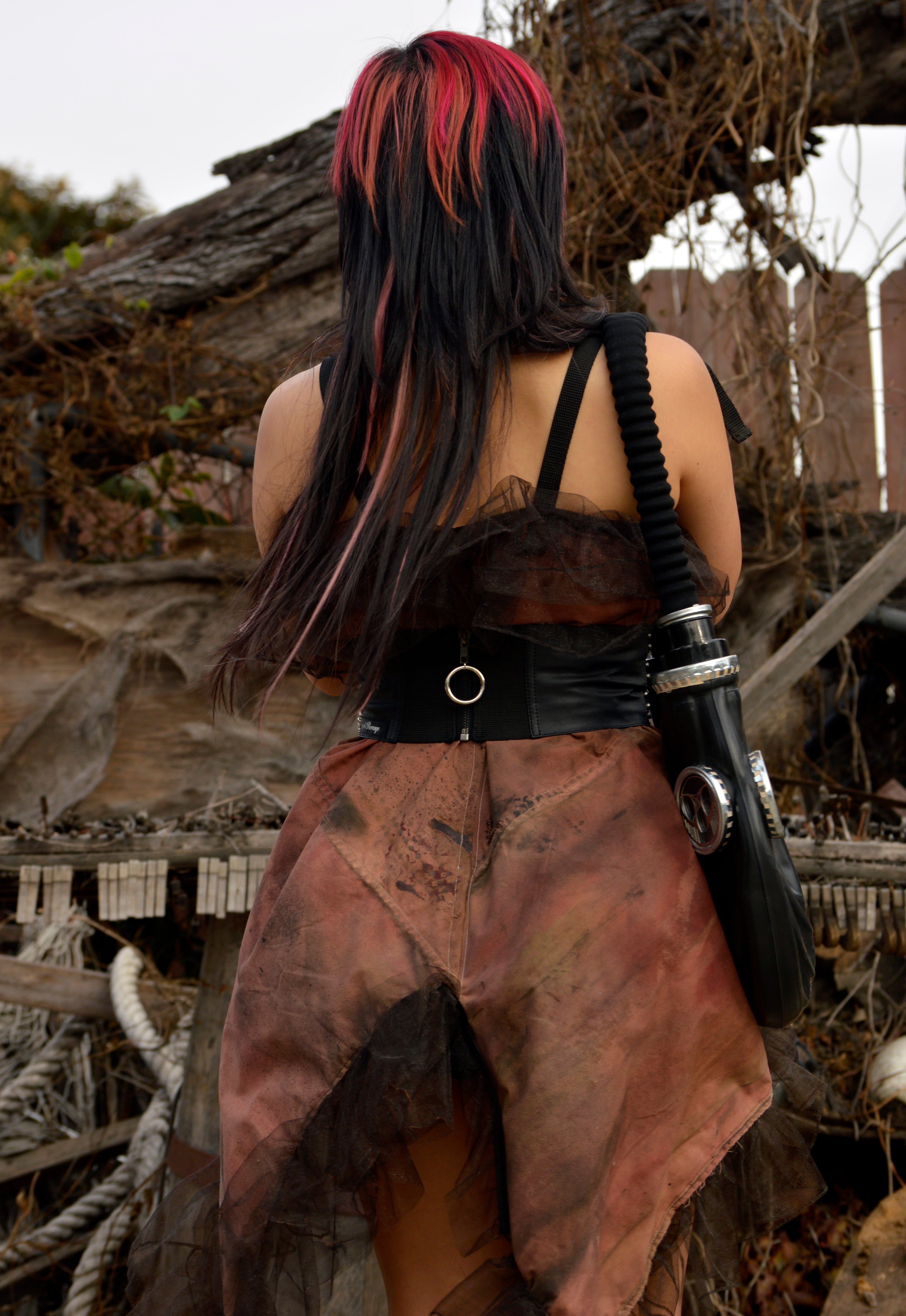 Postapocalyptic Asymmetrical Adjustable Dress