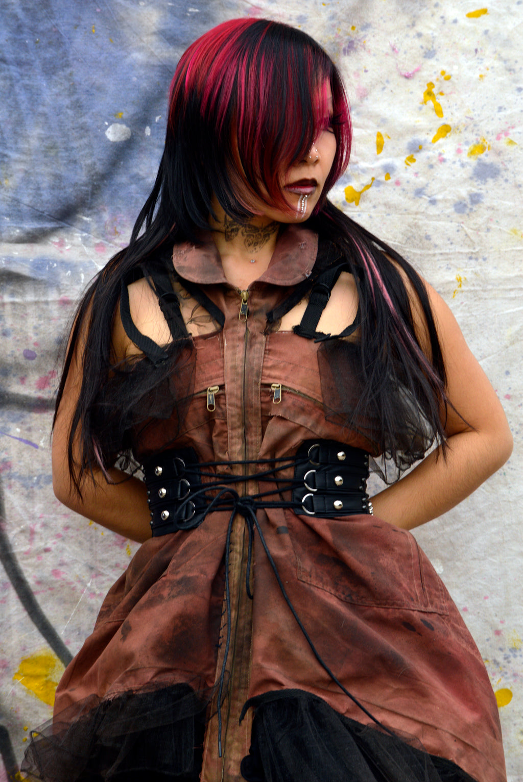 Postapocalyptic Asymmetrical Adjustable Dress