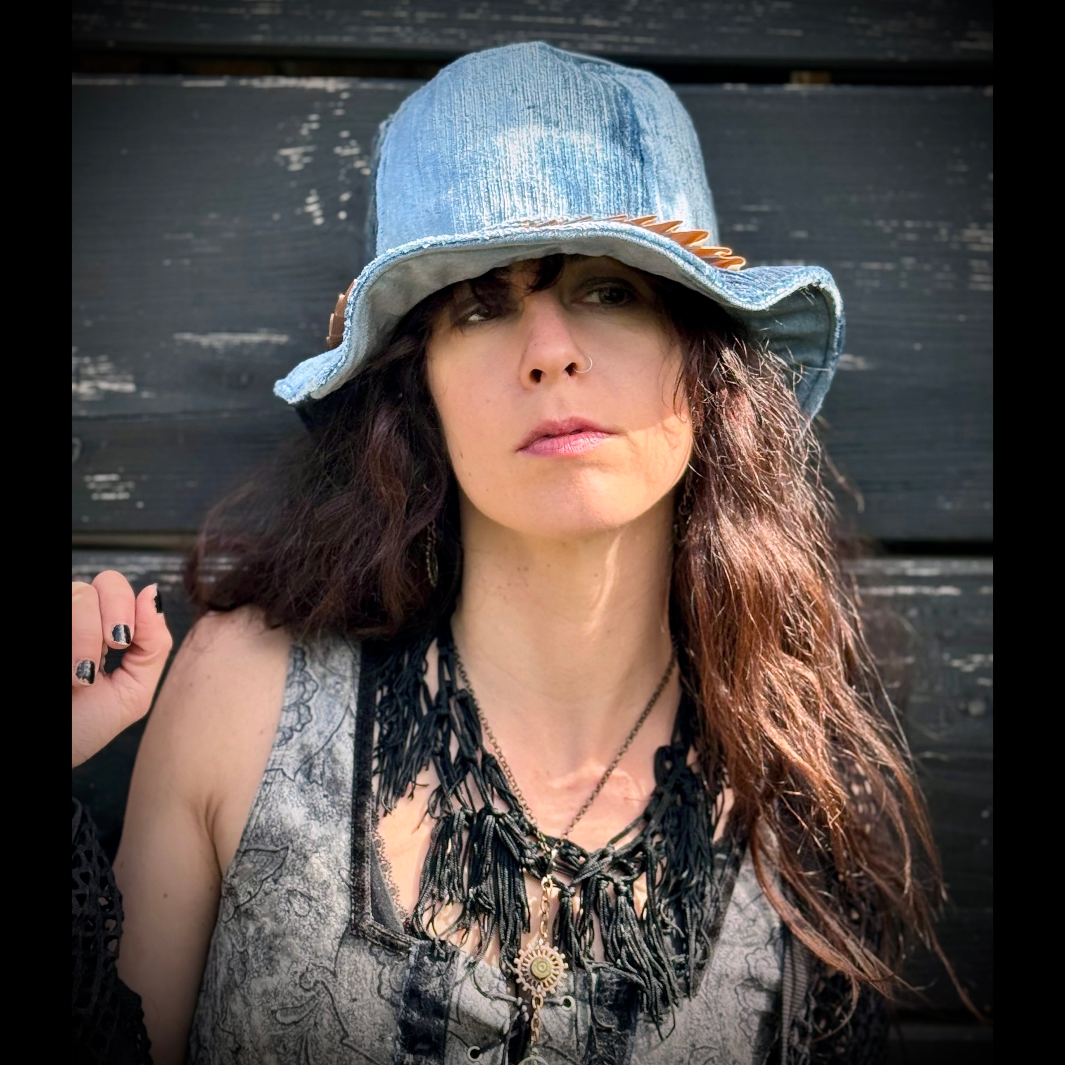 Blue Velvet Bucket Hat
