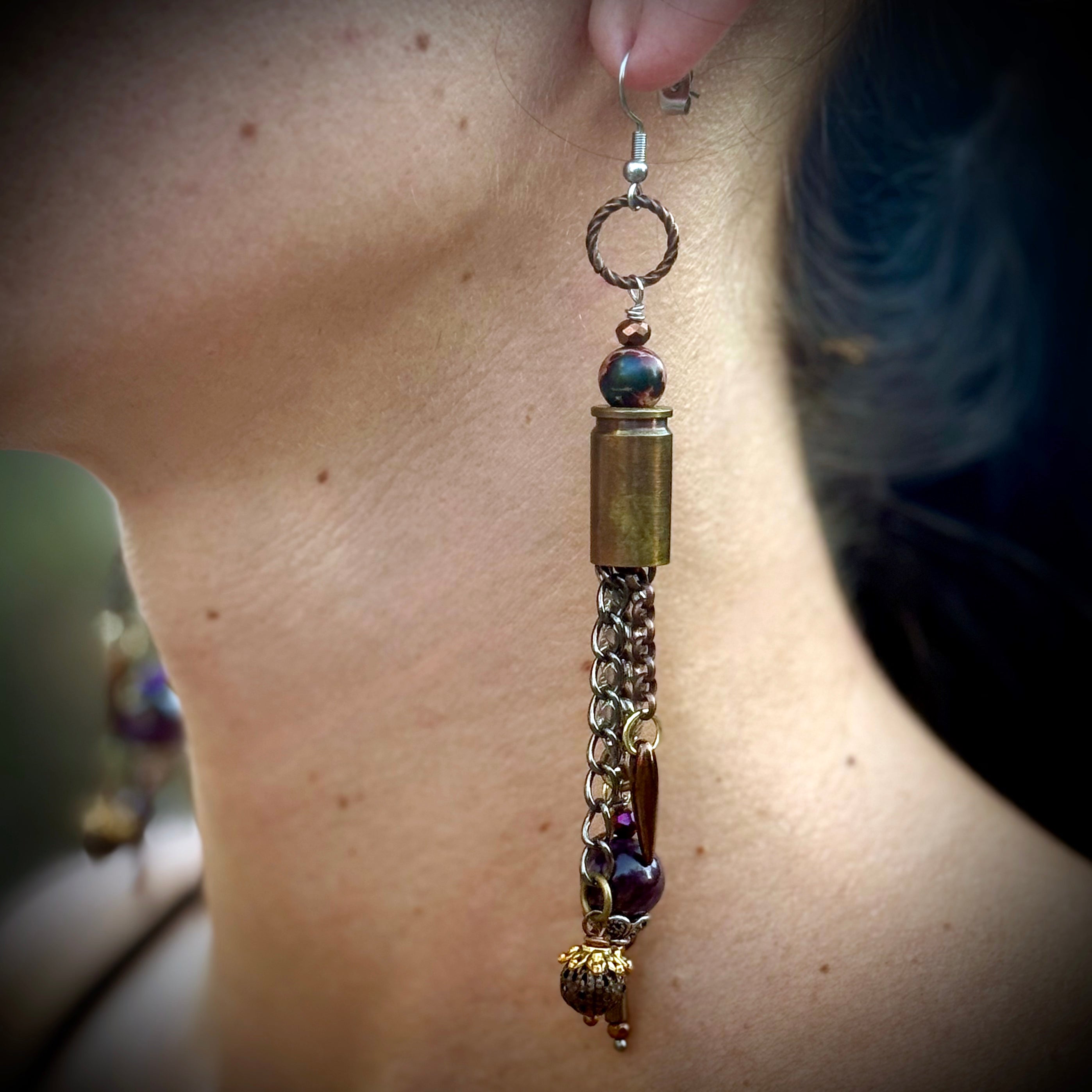 Gender-Neutral Bullet Casing Earrings