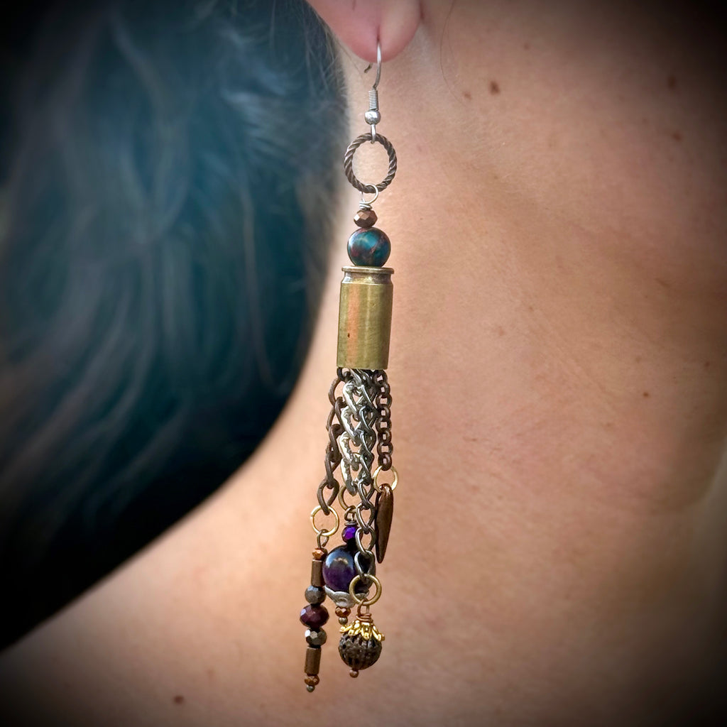 Gender-Neutral Bullet Casing Earrings