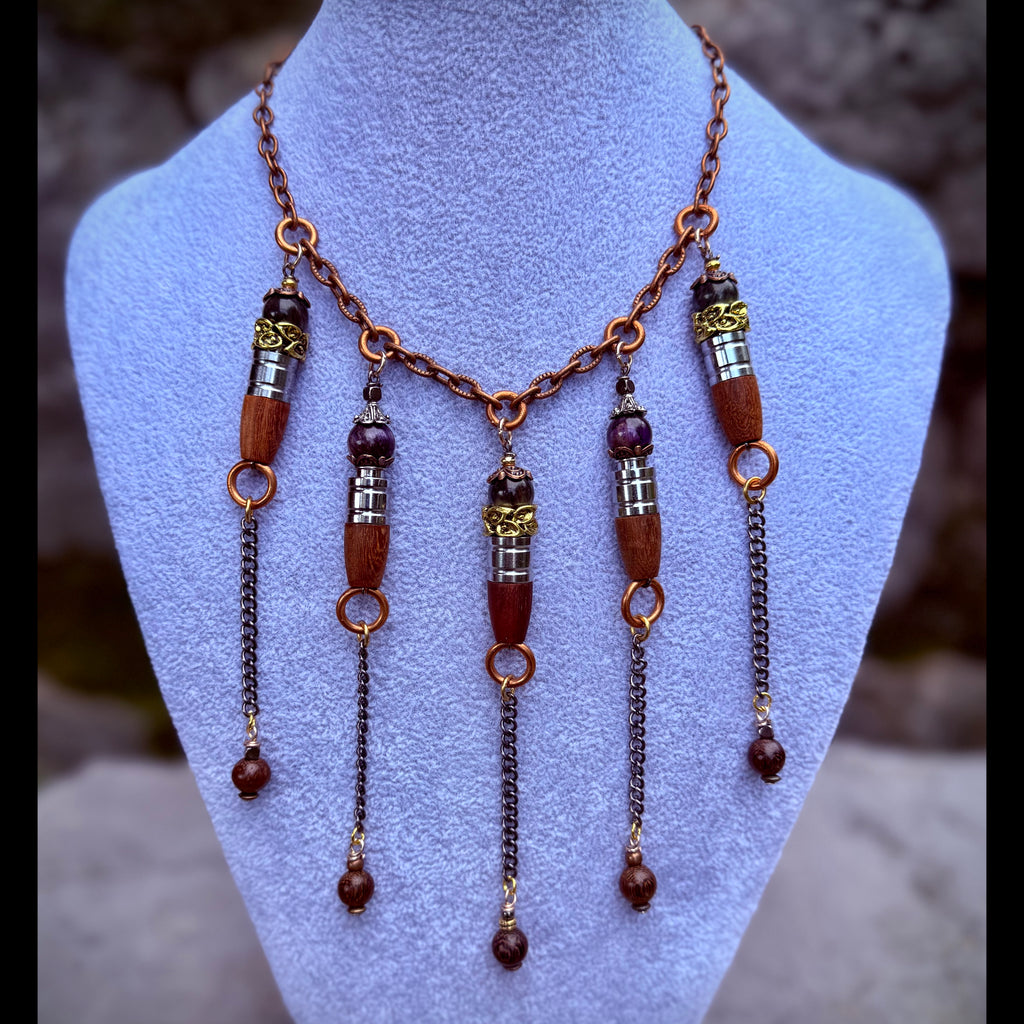 Gender-Neutral Necklace with Repurposed Elements