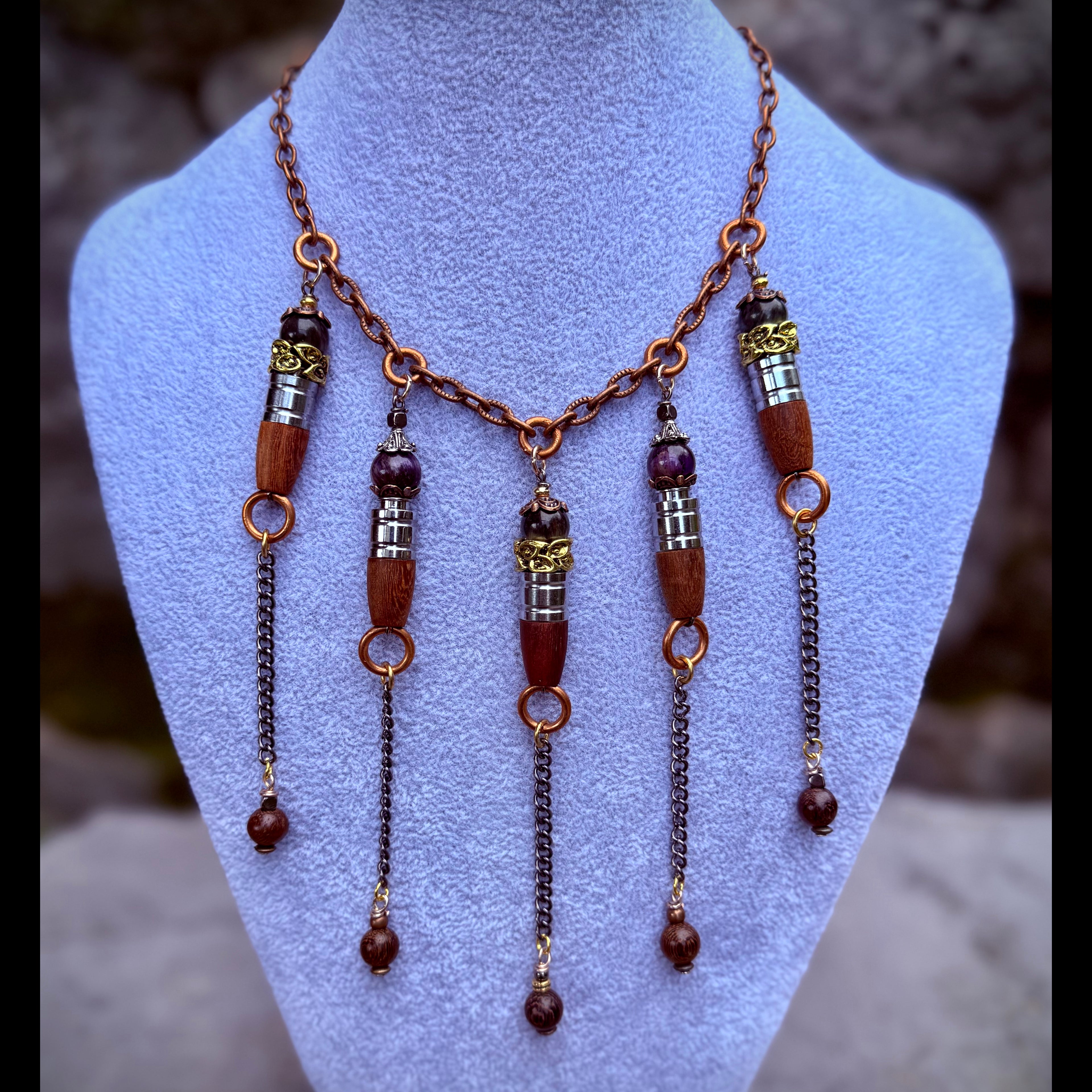Gender-Neutral Necklace with Repurposed Elements