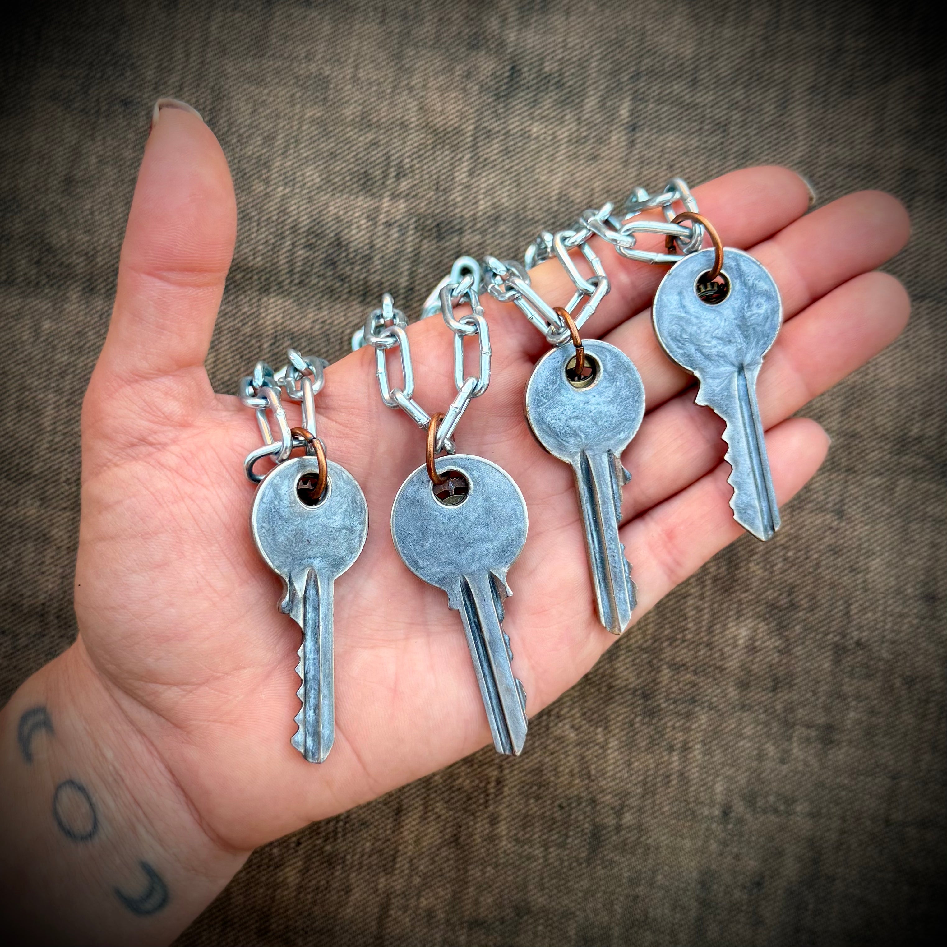 Gender-Neutral Steampunk Key Necklace