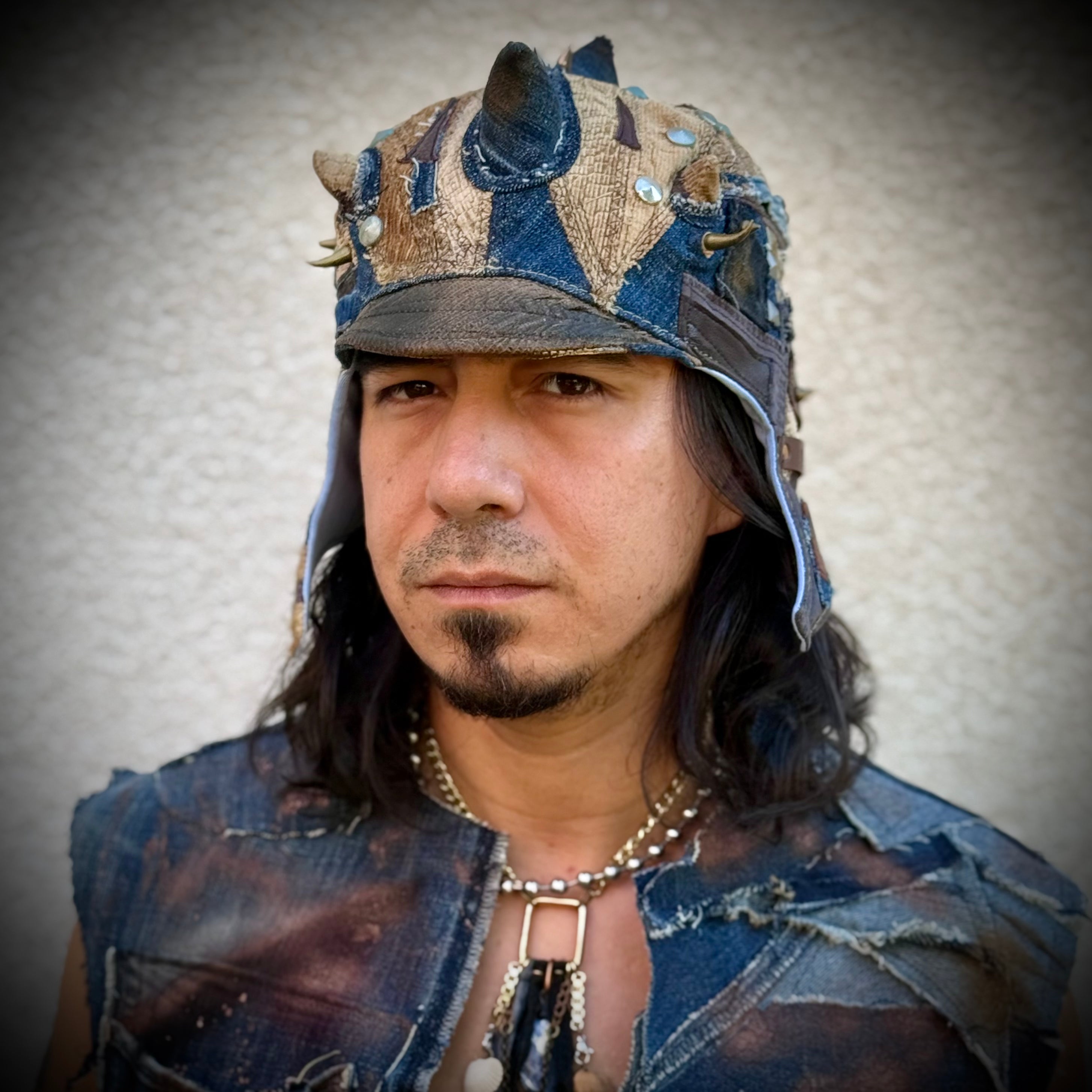 Postapocalyptic Aviator Hat with Horns