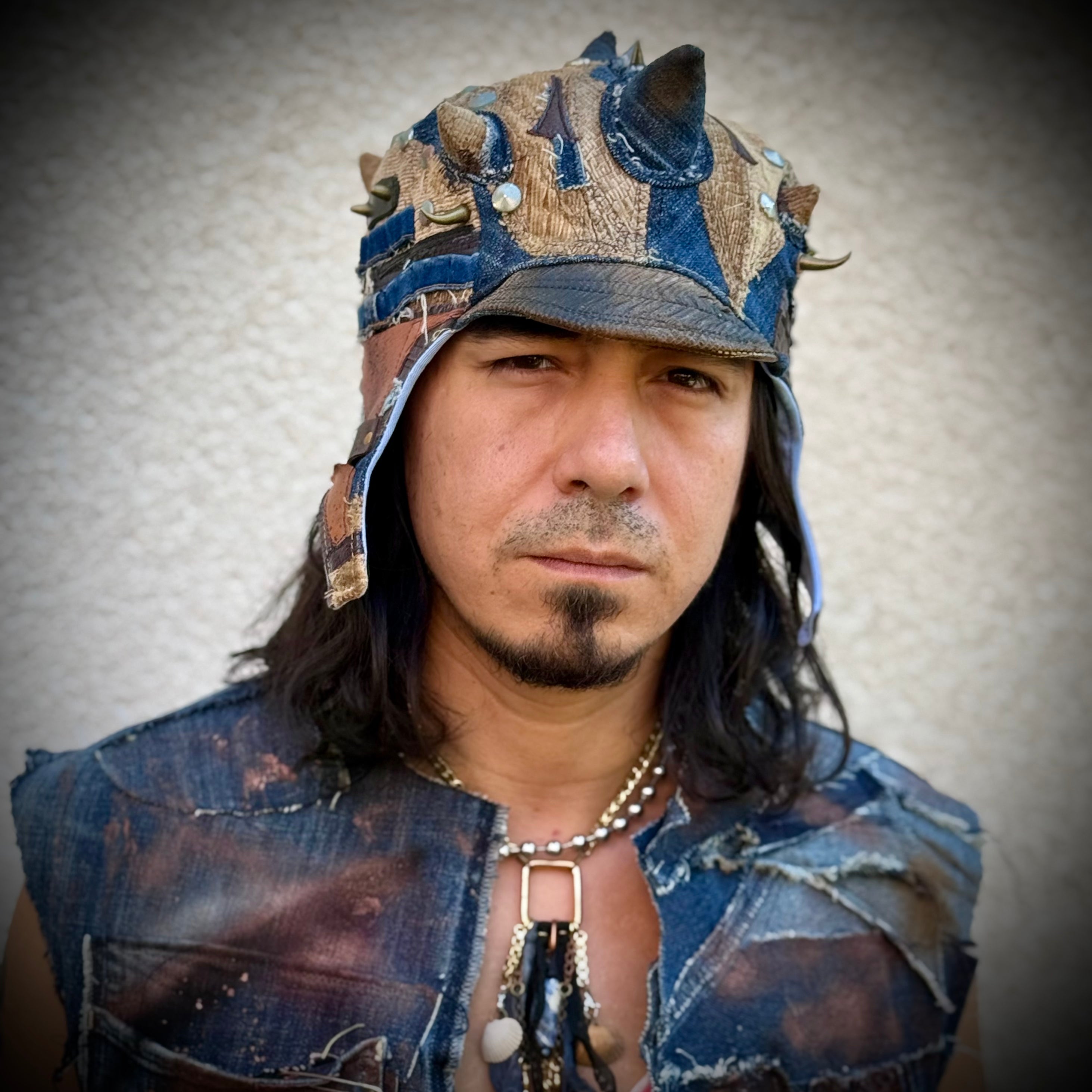 Postapocalyptic Aviator Hat with Horns