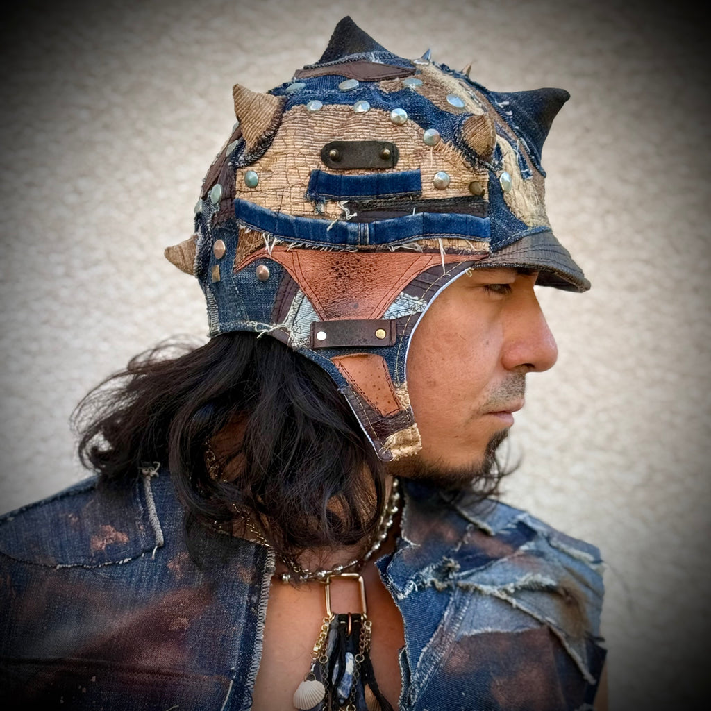 Postapocalyptic Aviator Hat with Horns