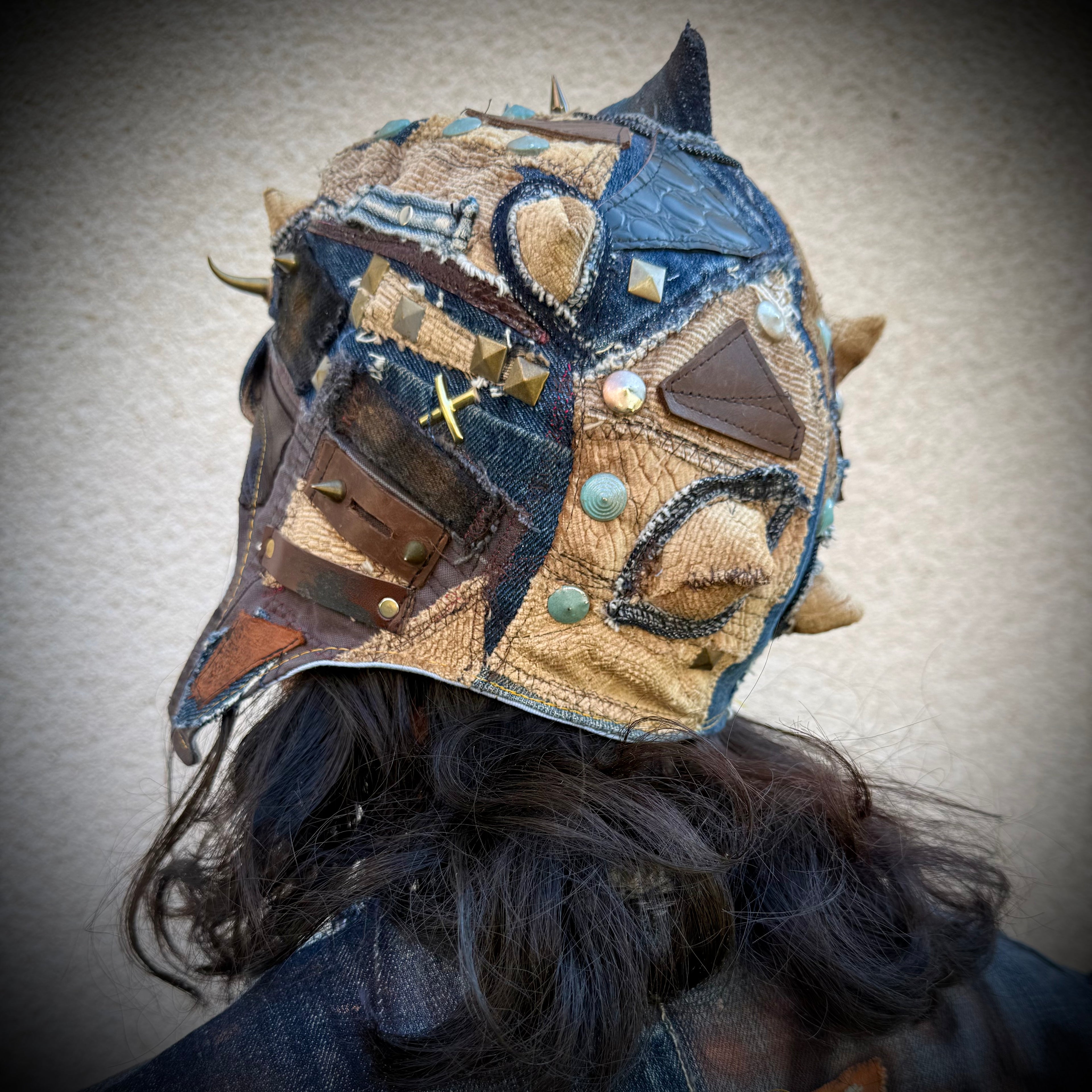 Postapocalyptic Aviator Hat with Horns