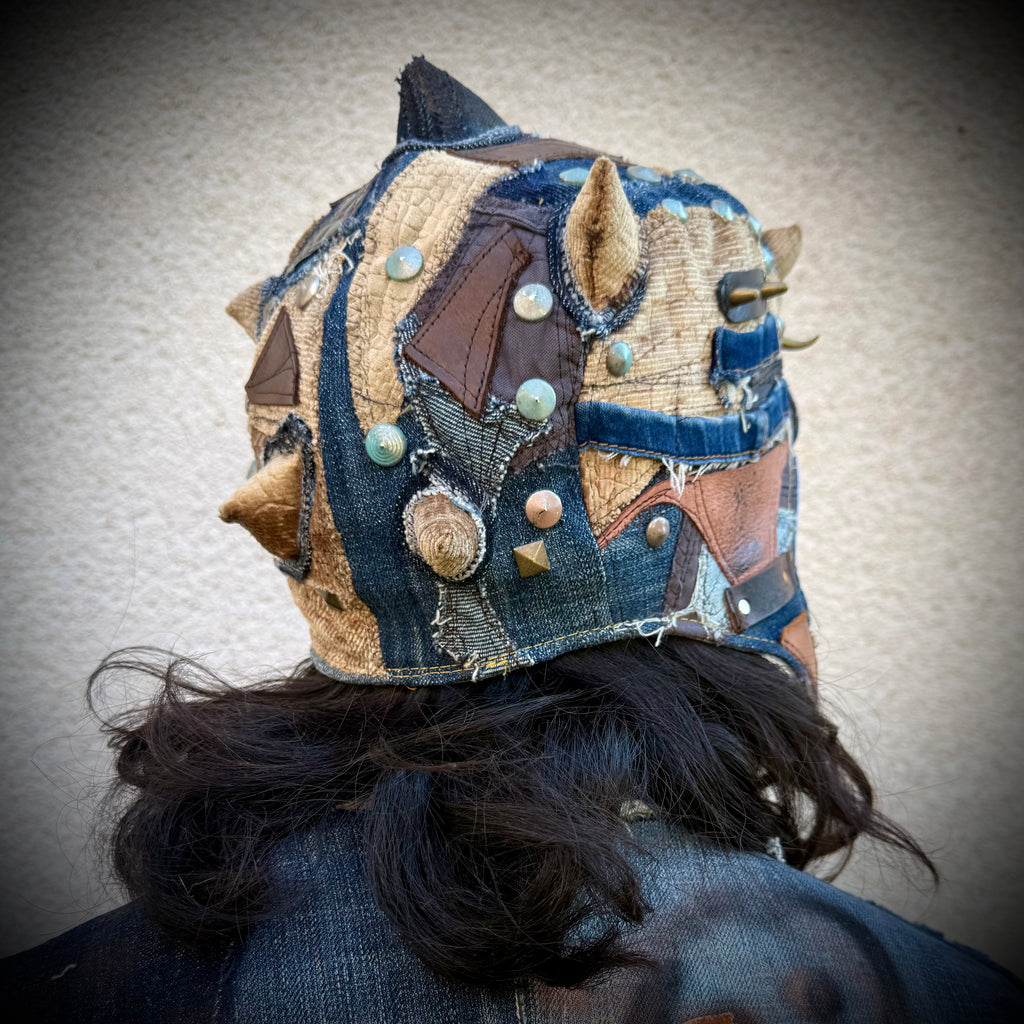Postapocalyptic Aviator Hat with Horns