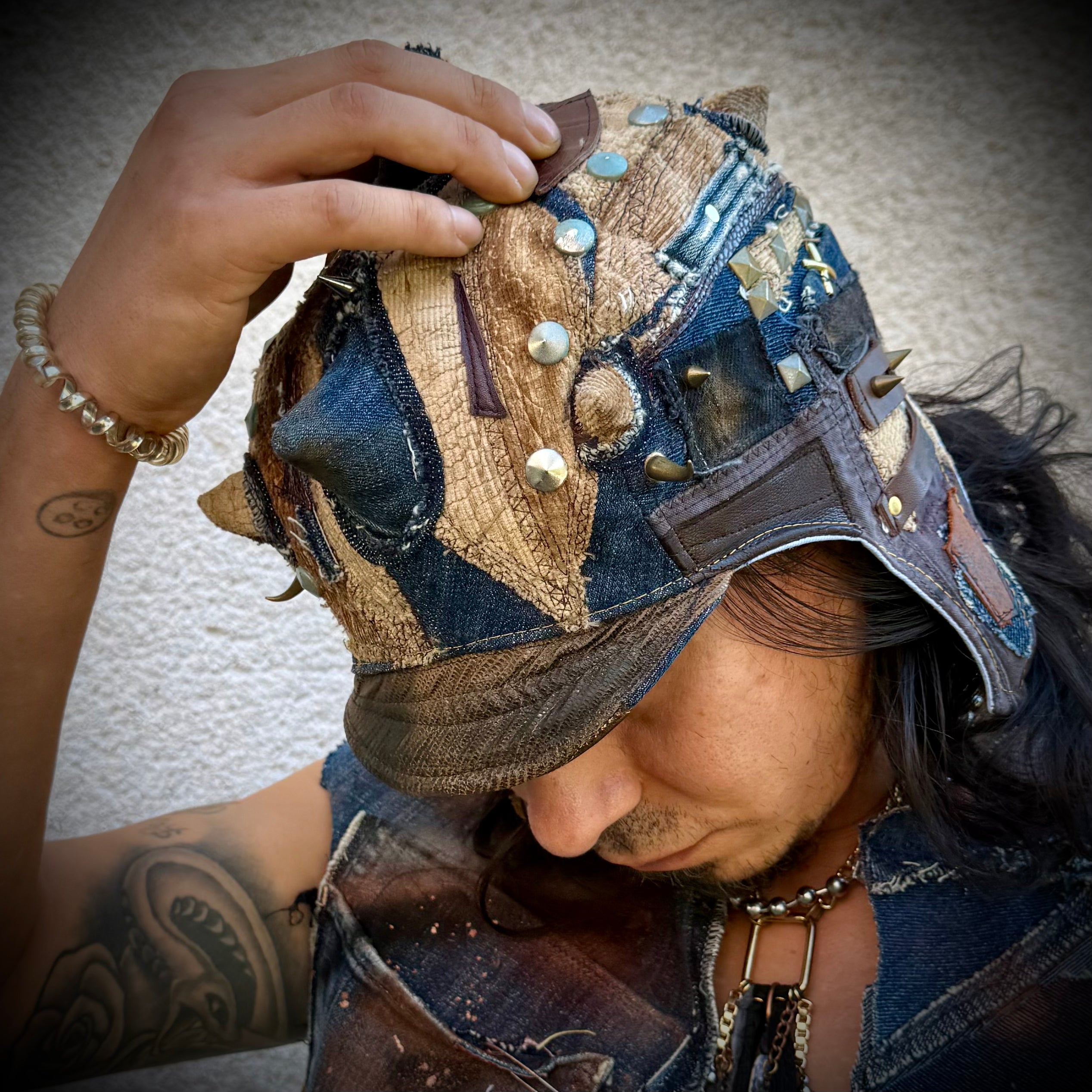 Postapocalyptic Aviator Hat with Horns