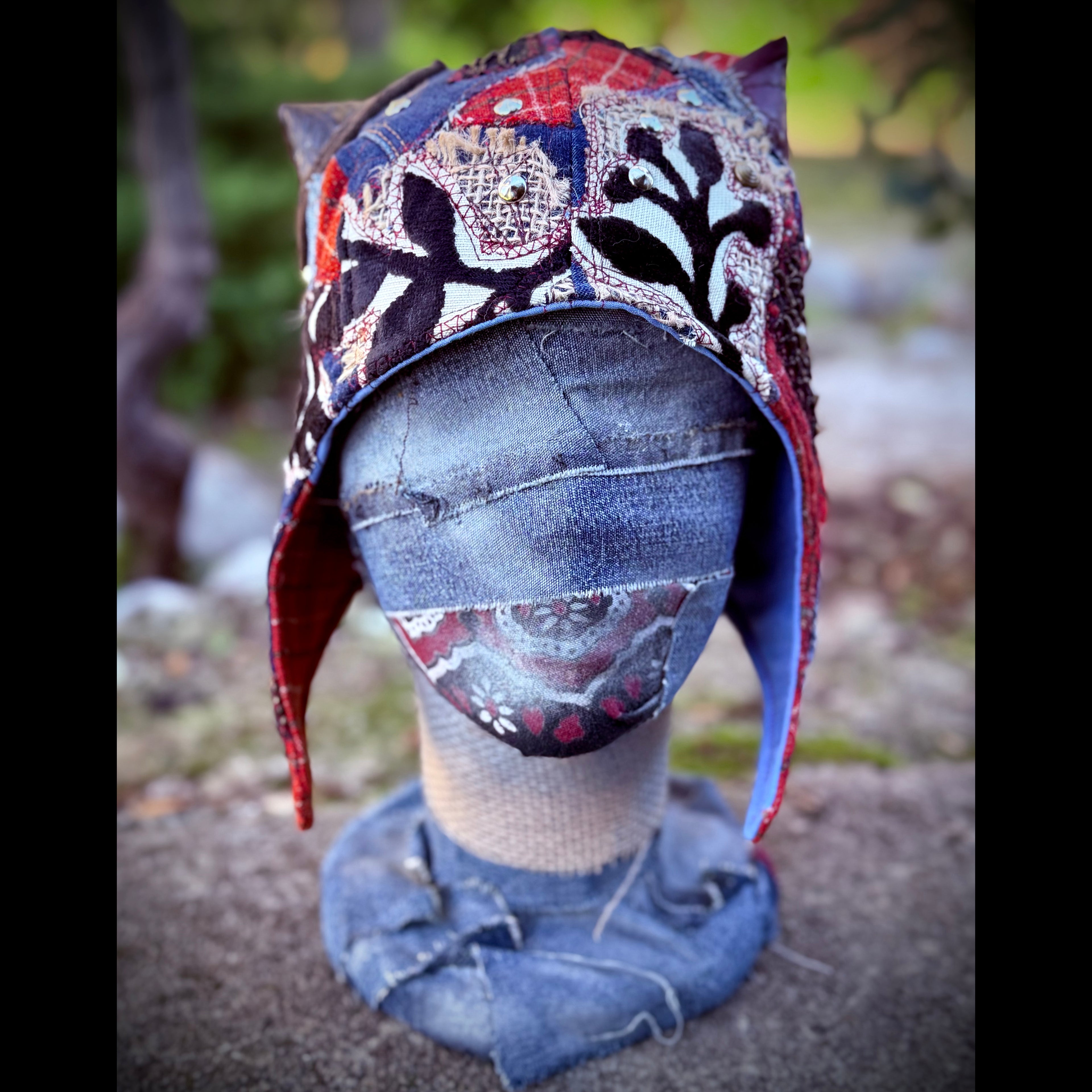 Postapocalyptic Aviator Hat with Horns