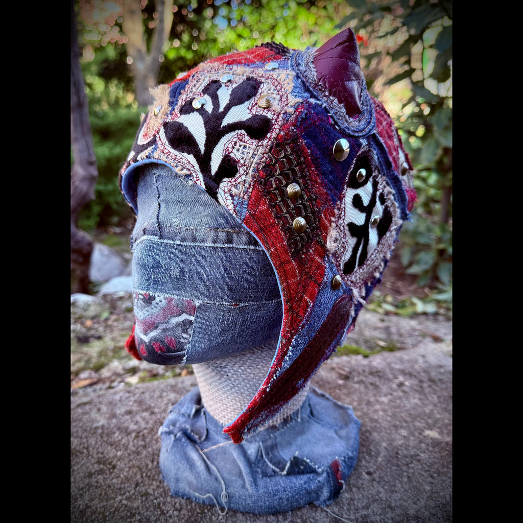 Postapocalyptic Aviator Hat with Horns
