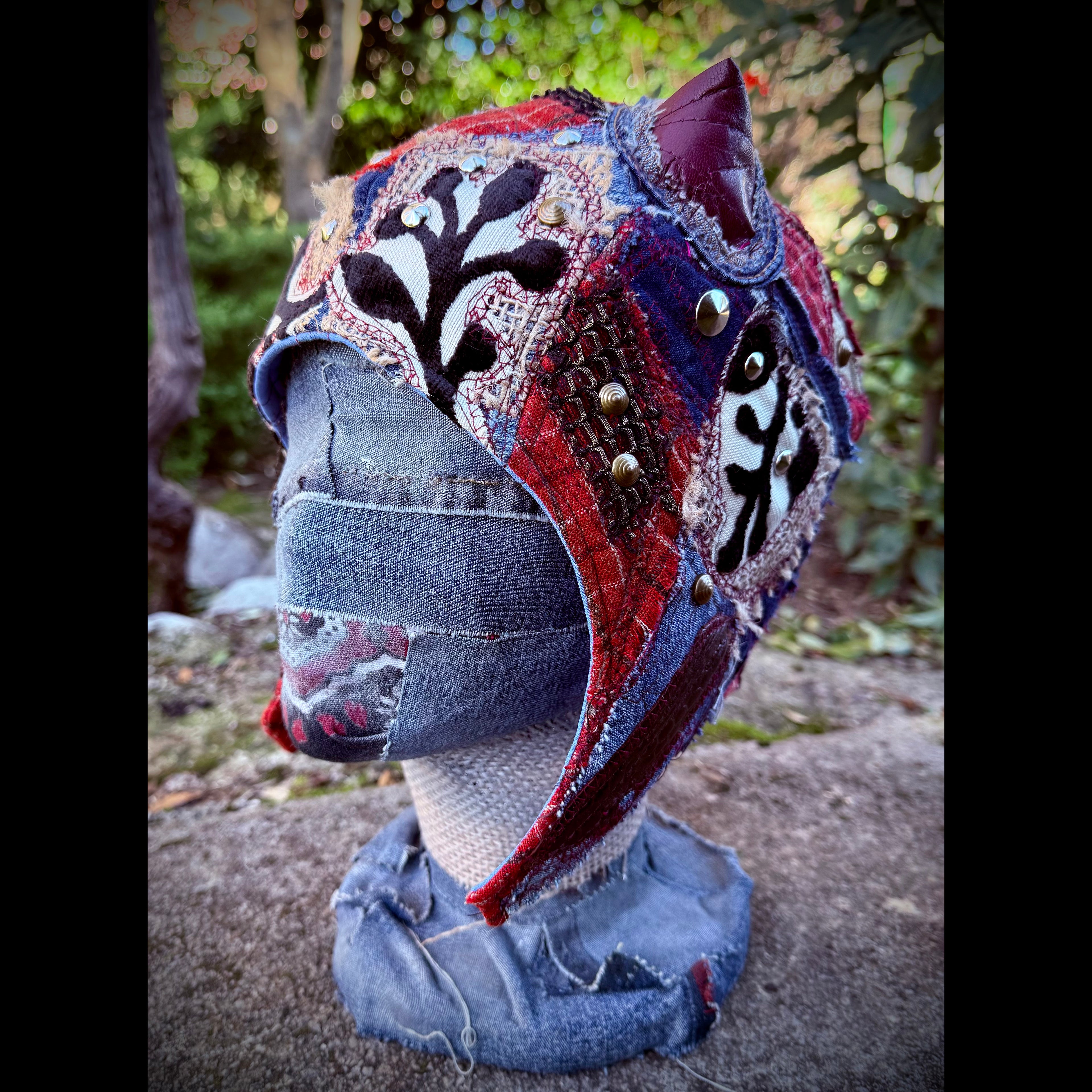 Postapocalyptic Aviator Hat with Horns