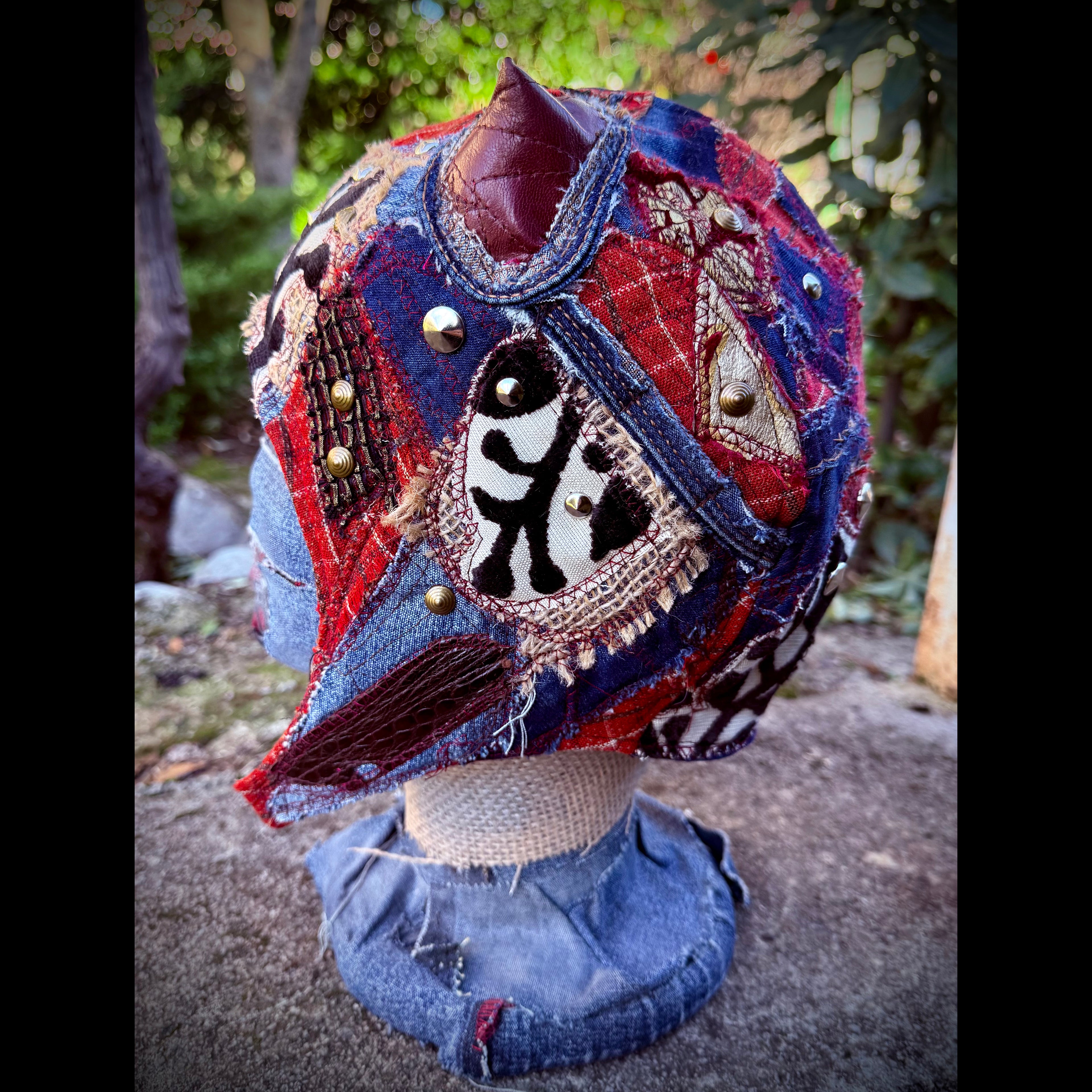 Postapocalyptic Aviator Hat with Horns