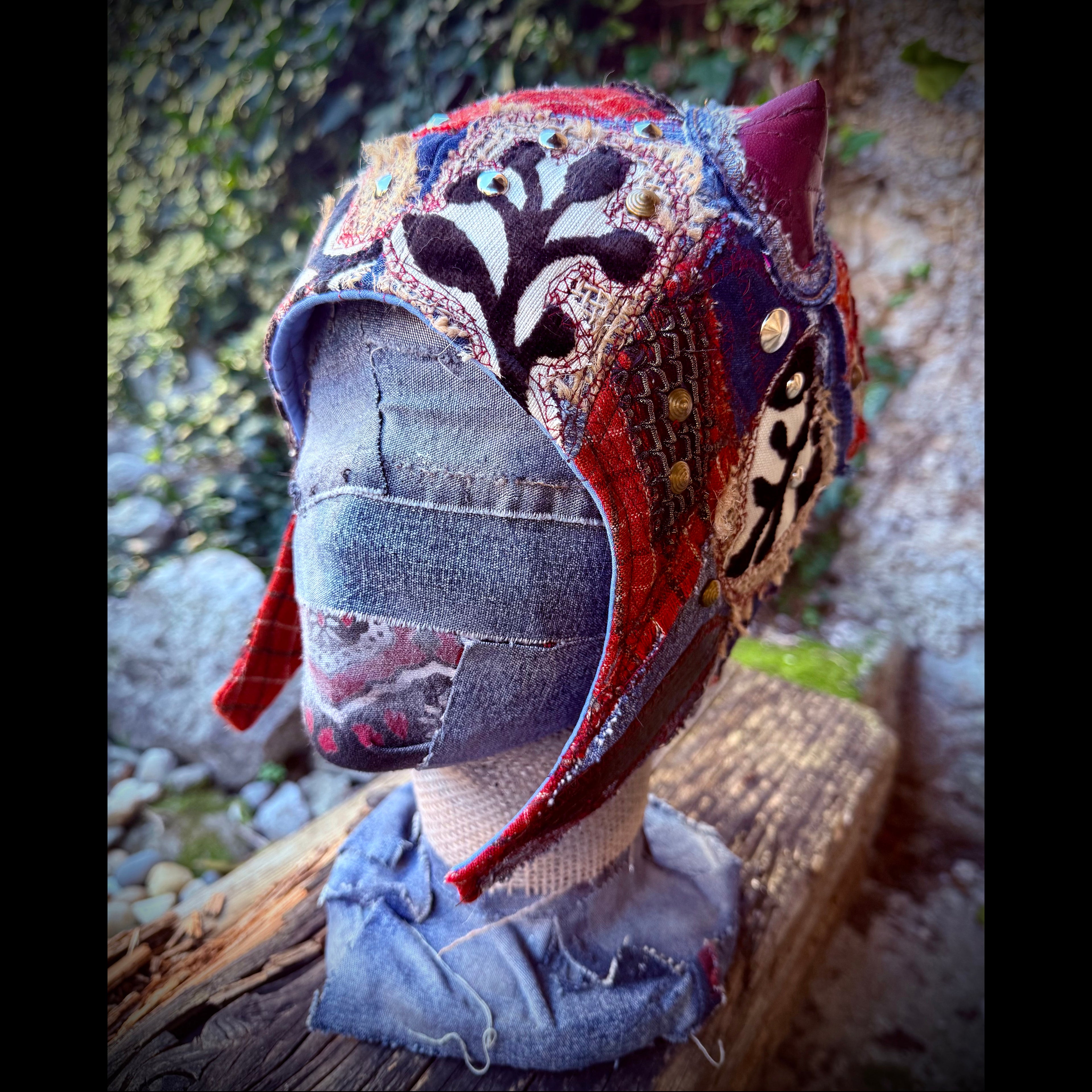 Postapocalyptic Aviator Hat with Horns