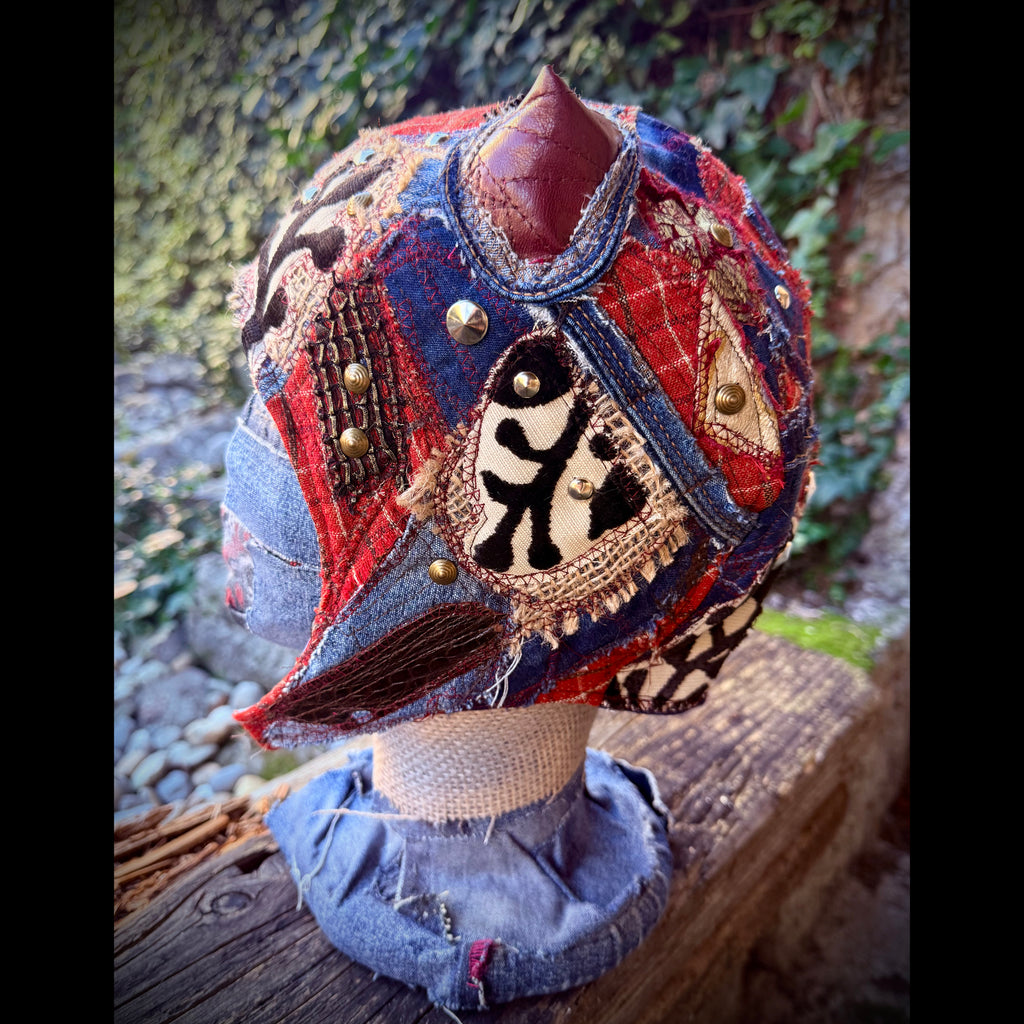 Postapocalyptic Aviator Hat with Horns