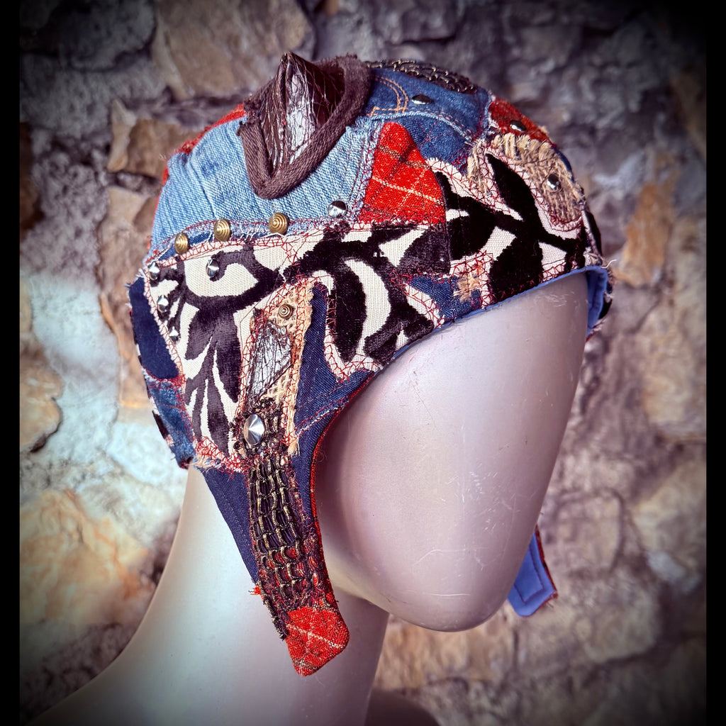 Postapocalyptic Aviator Hat with Horns