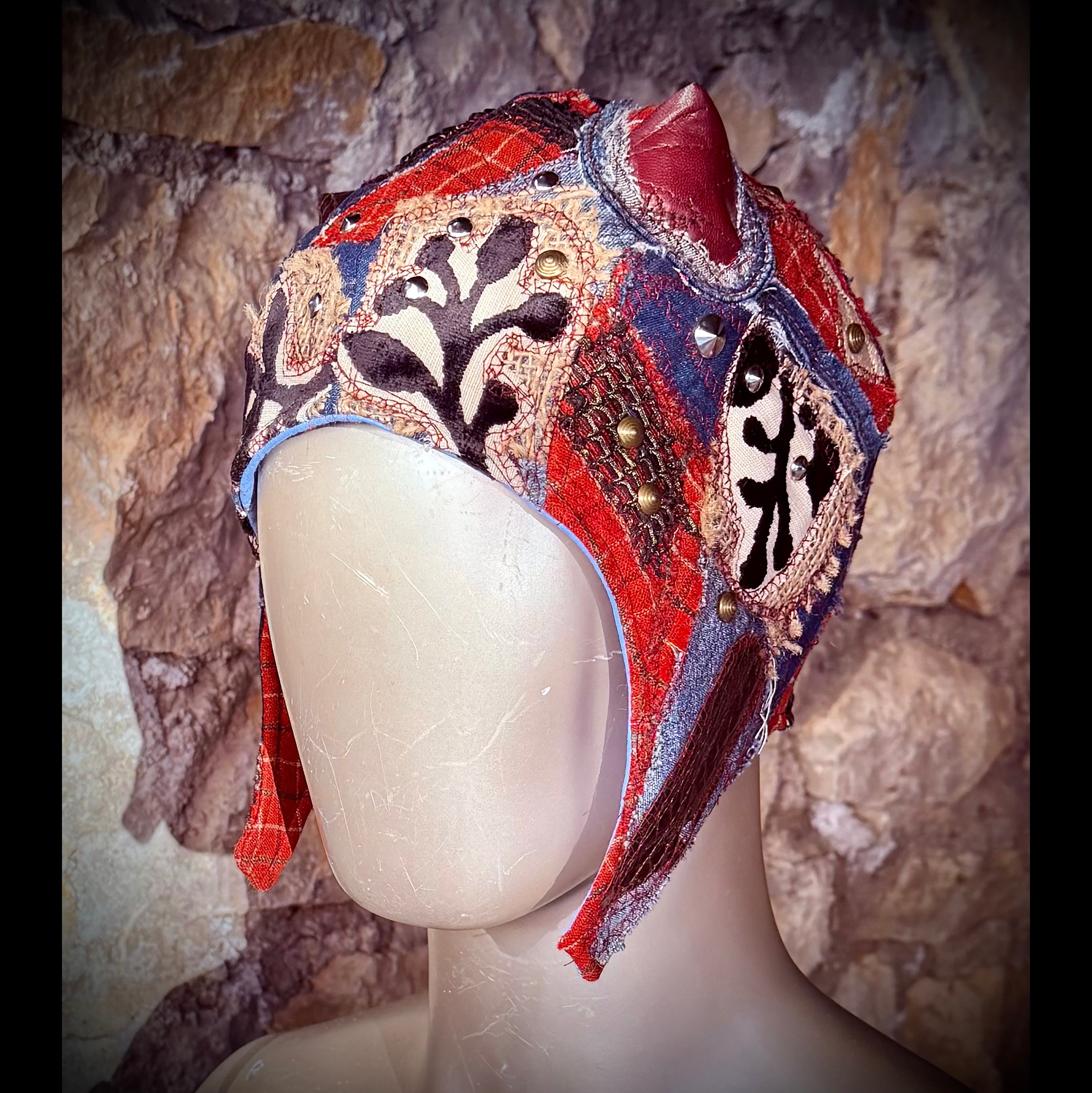 Postapocalyptic Aviator Hat with Horns