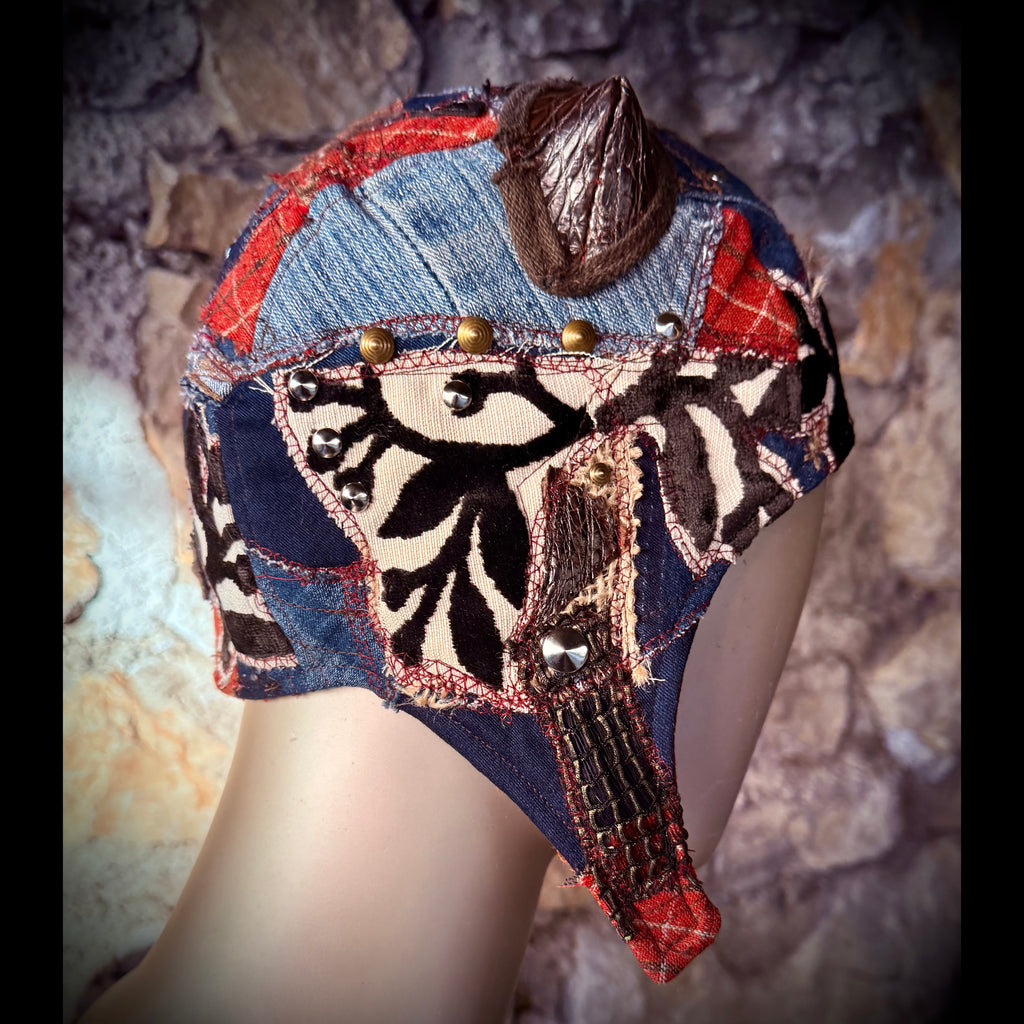 Postapocalyptic Aviator Hat with Horns