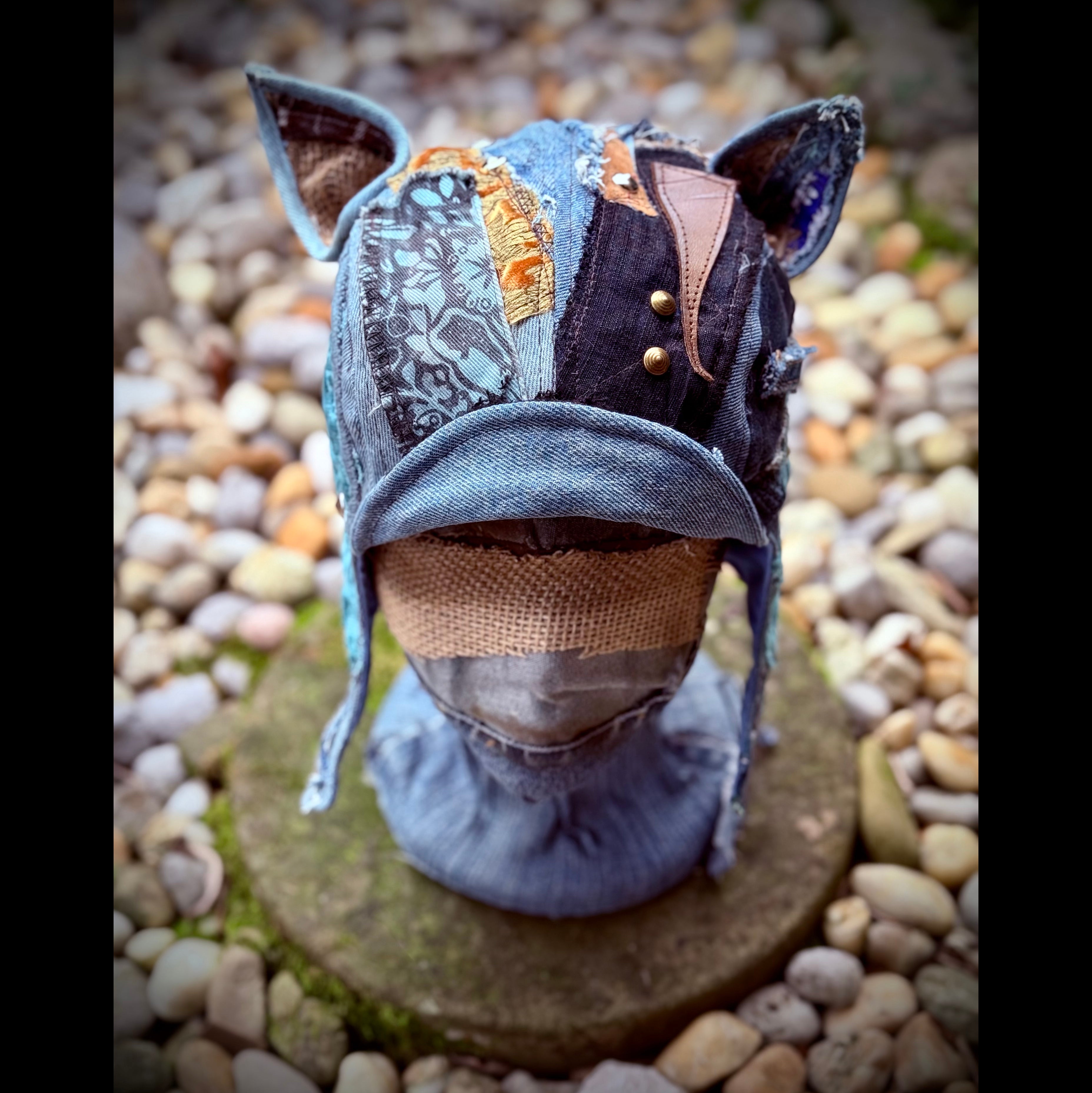 Postapocalyptic Aviator Hat with Cat Ears