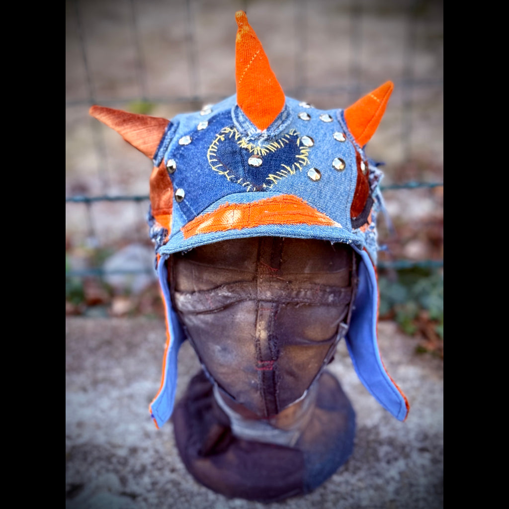 Postapocalyptic Aviator Hat with Horns