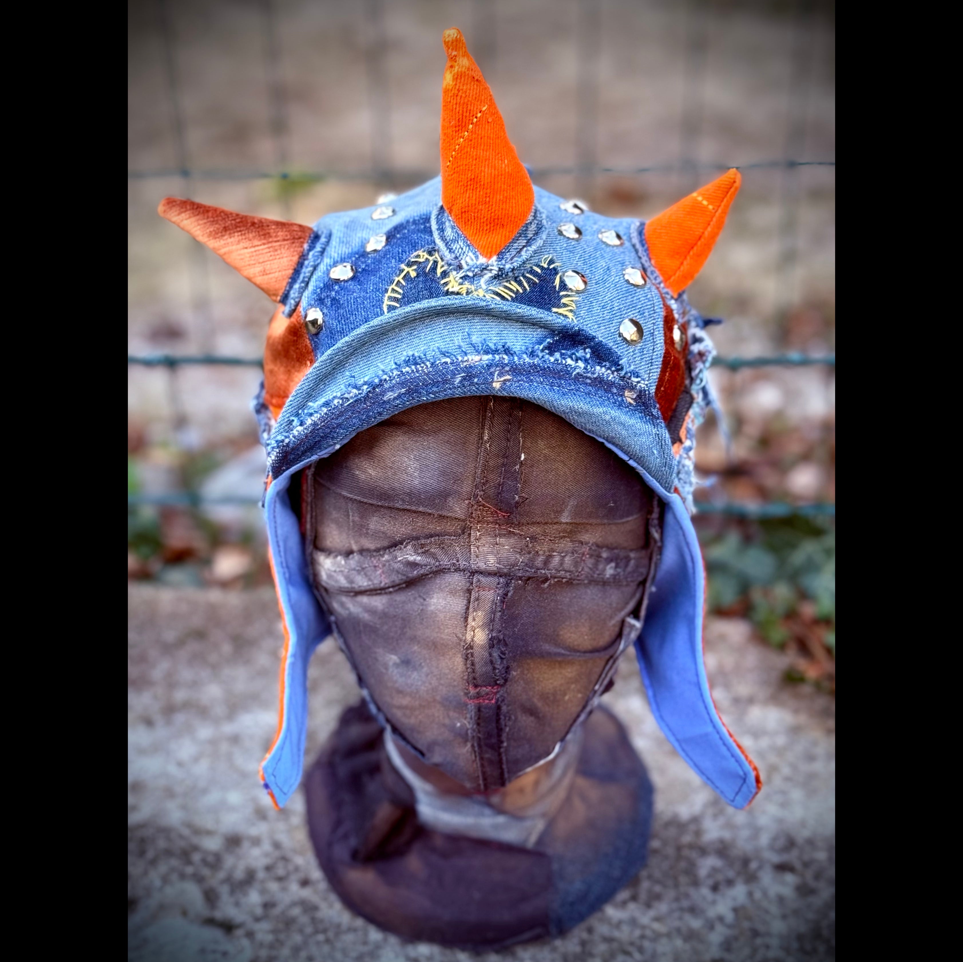 Postapocalyptic Aviator Hat with Horns