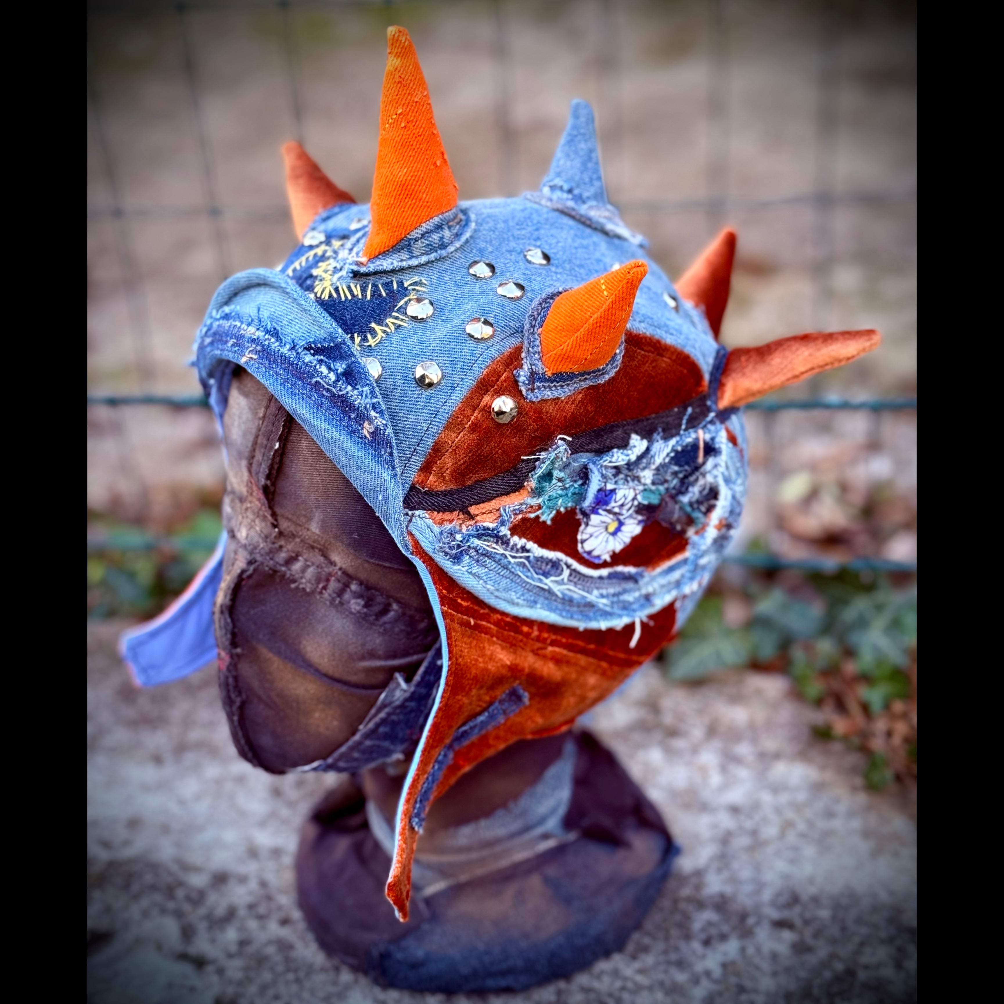 Postapocalyptic Aviator Hat with Horns