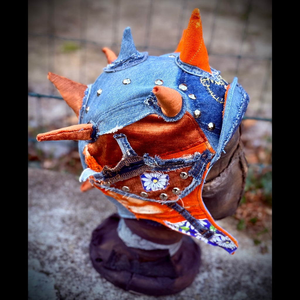 Postapocalyptic Aviator Hat with Horns