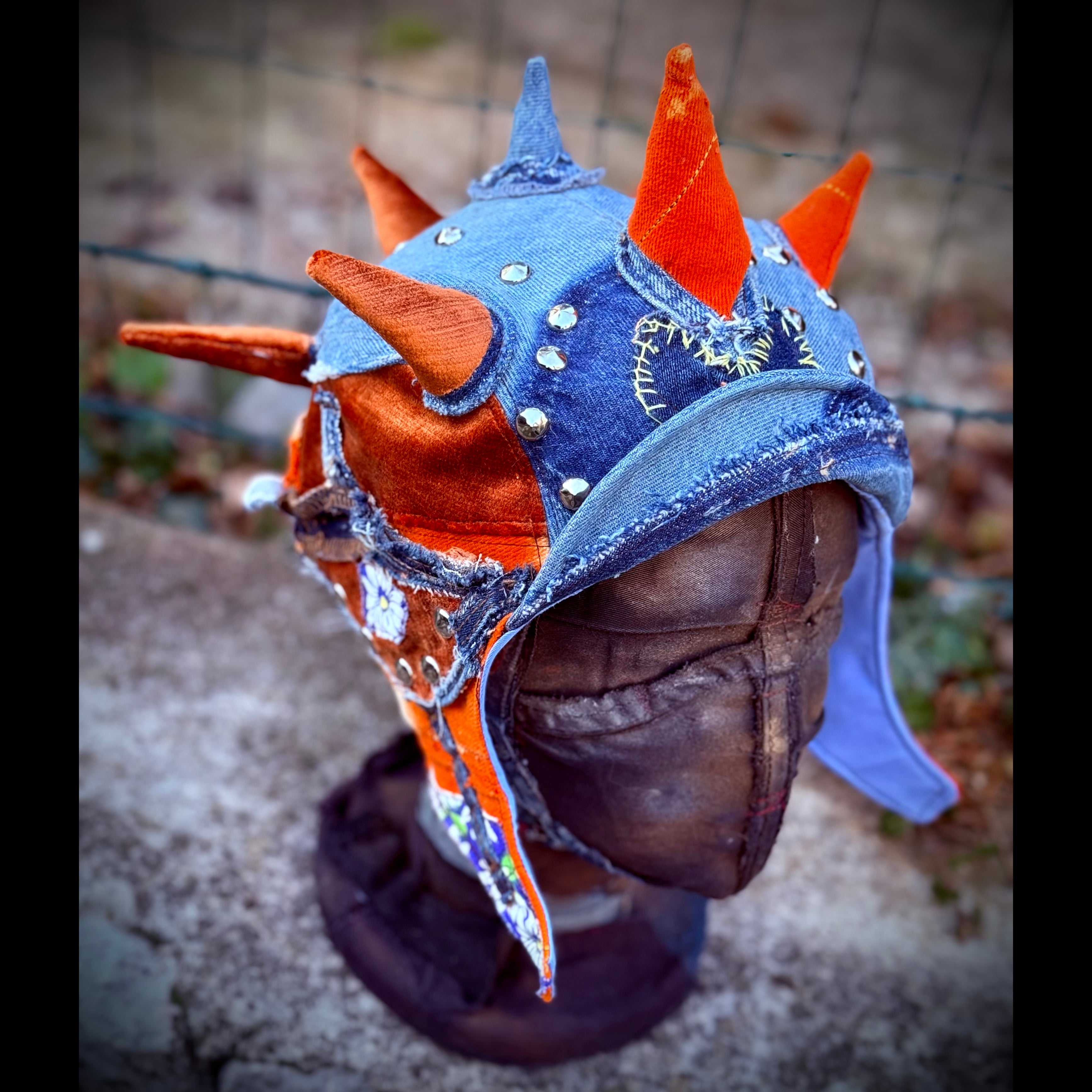 Postapocalyptic Aviator Hat with Horns