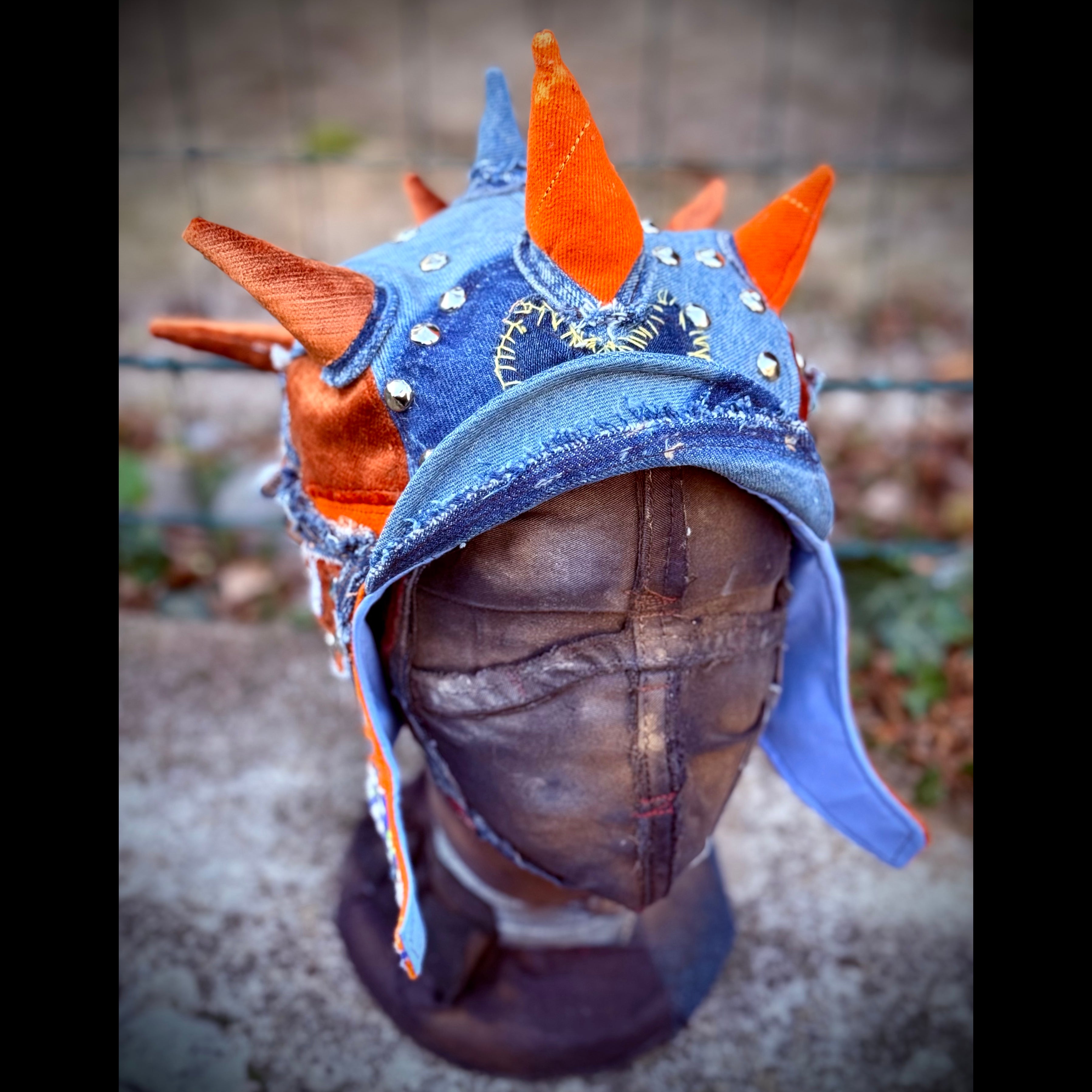Postapocalyptic Aviator Hat with Horns