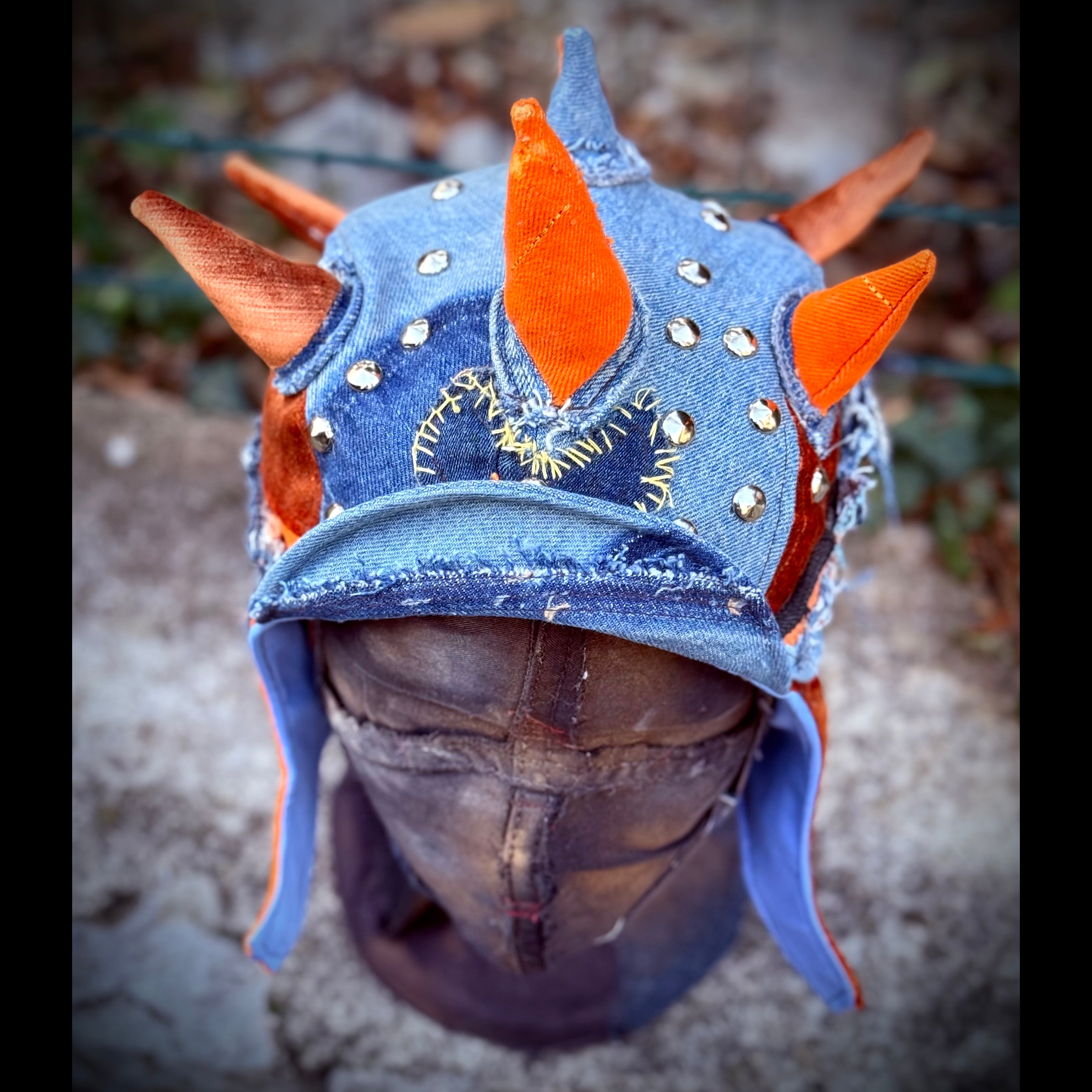 Postapocalyptic Aviator Hat with Horns