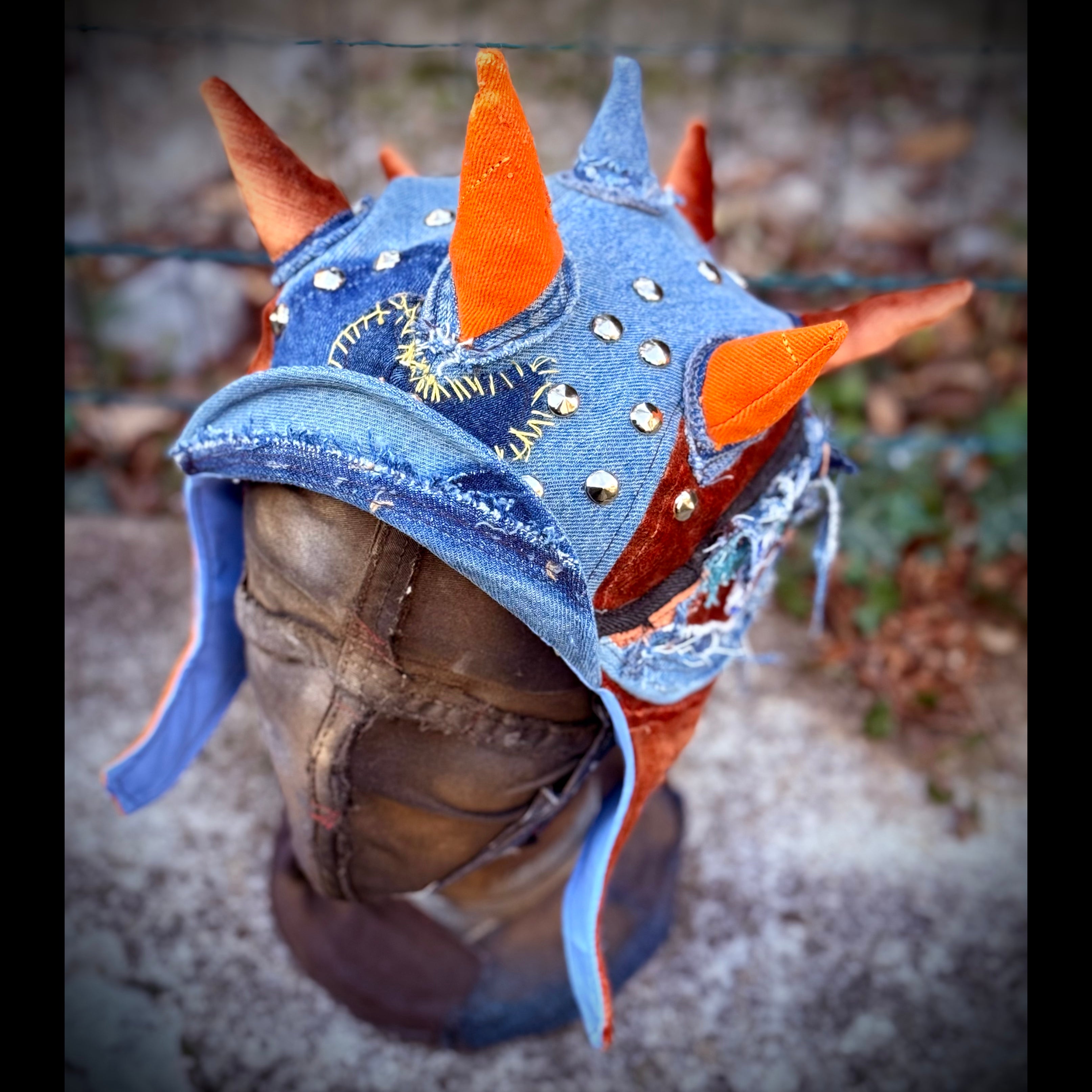 Postapocalyptic Aviator Hat with Horns