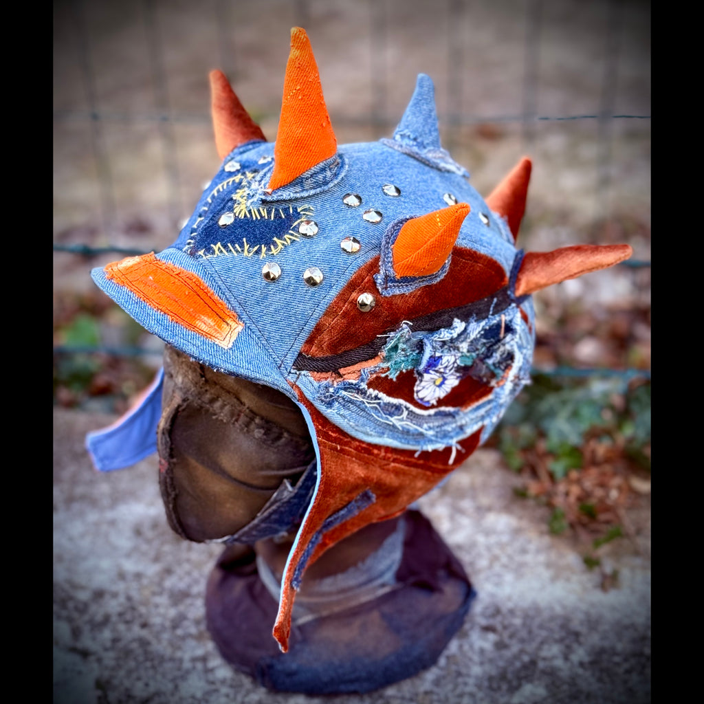 Postapocalyptic Aviator Hat with Horns
