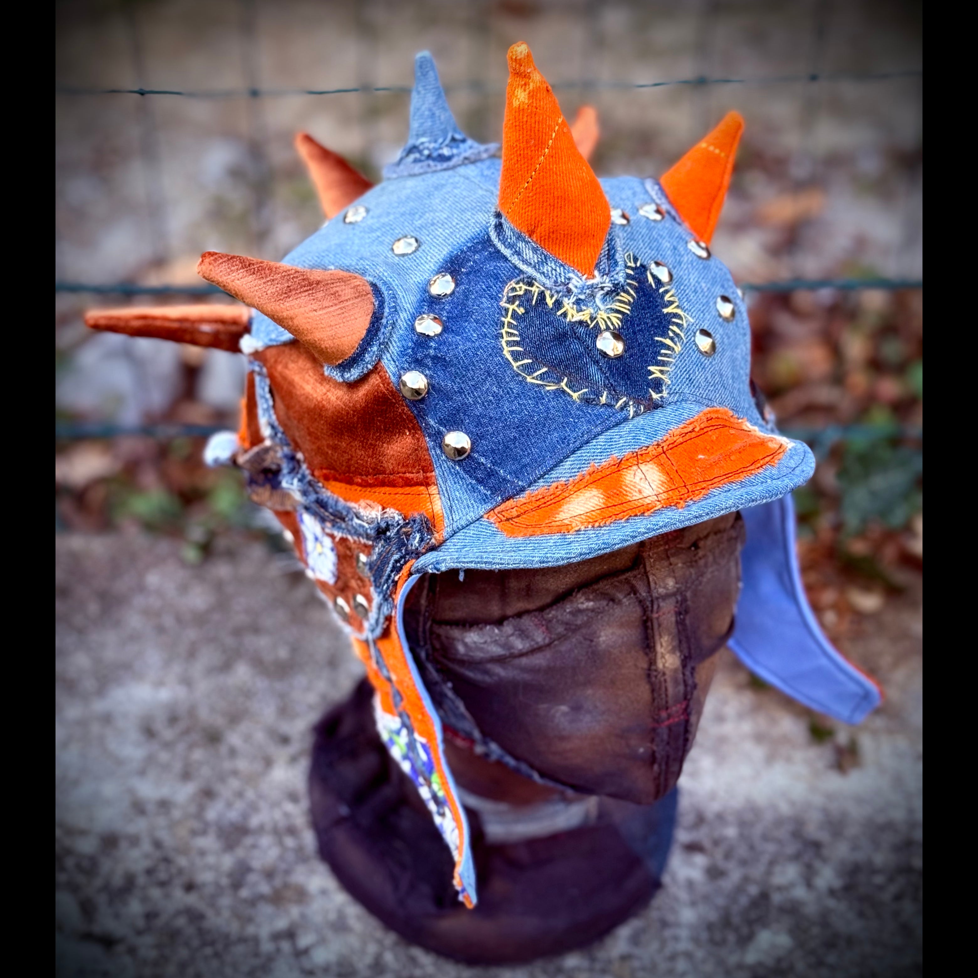 Postapocalyptic Aviator Hat with Horns