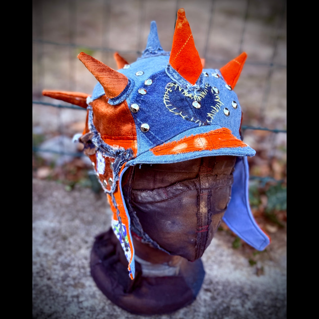 Postapocalyptic Aviator Hat with Horns