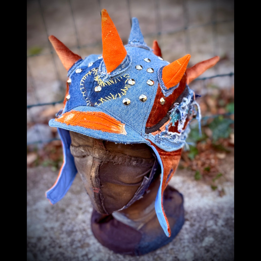 Postapocalyptic Aviator Hat with Horns