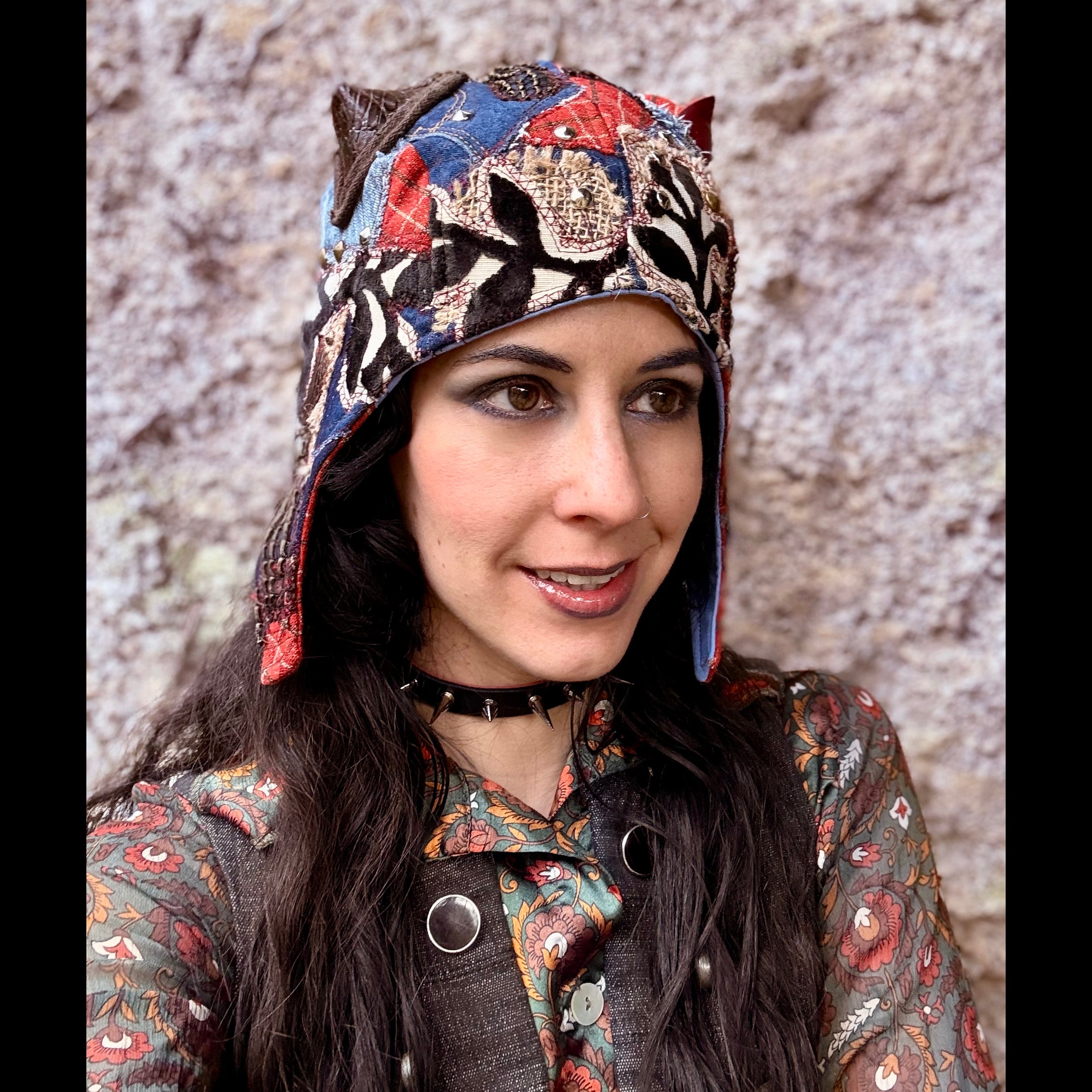 Postapocalyptic Aviator Hat with Horns