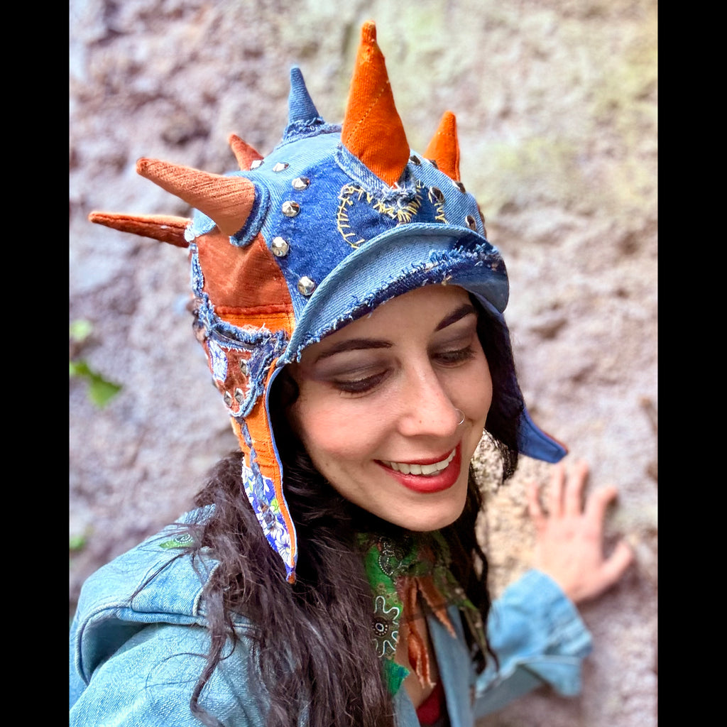 Postapocalyptic Aviator Hat with Horns