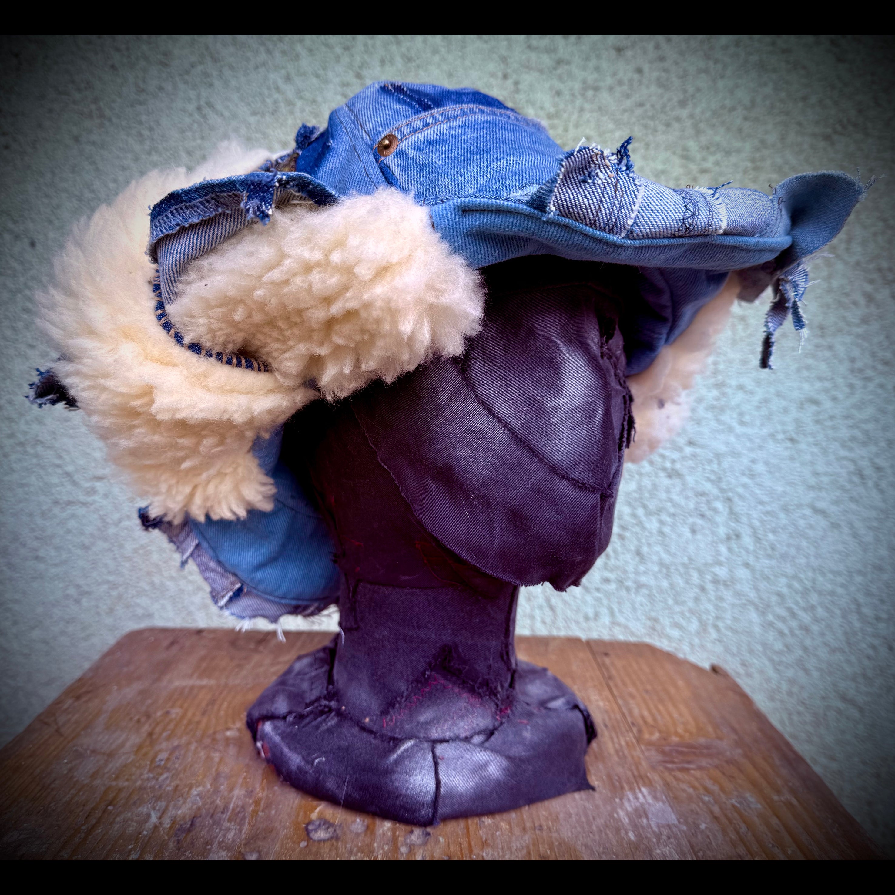 Denim Winter Bucket Hat