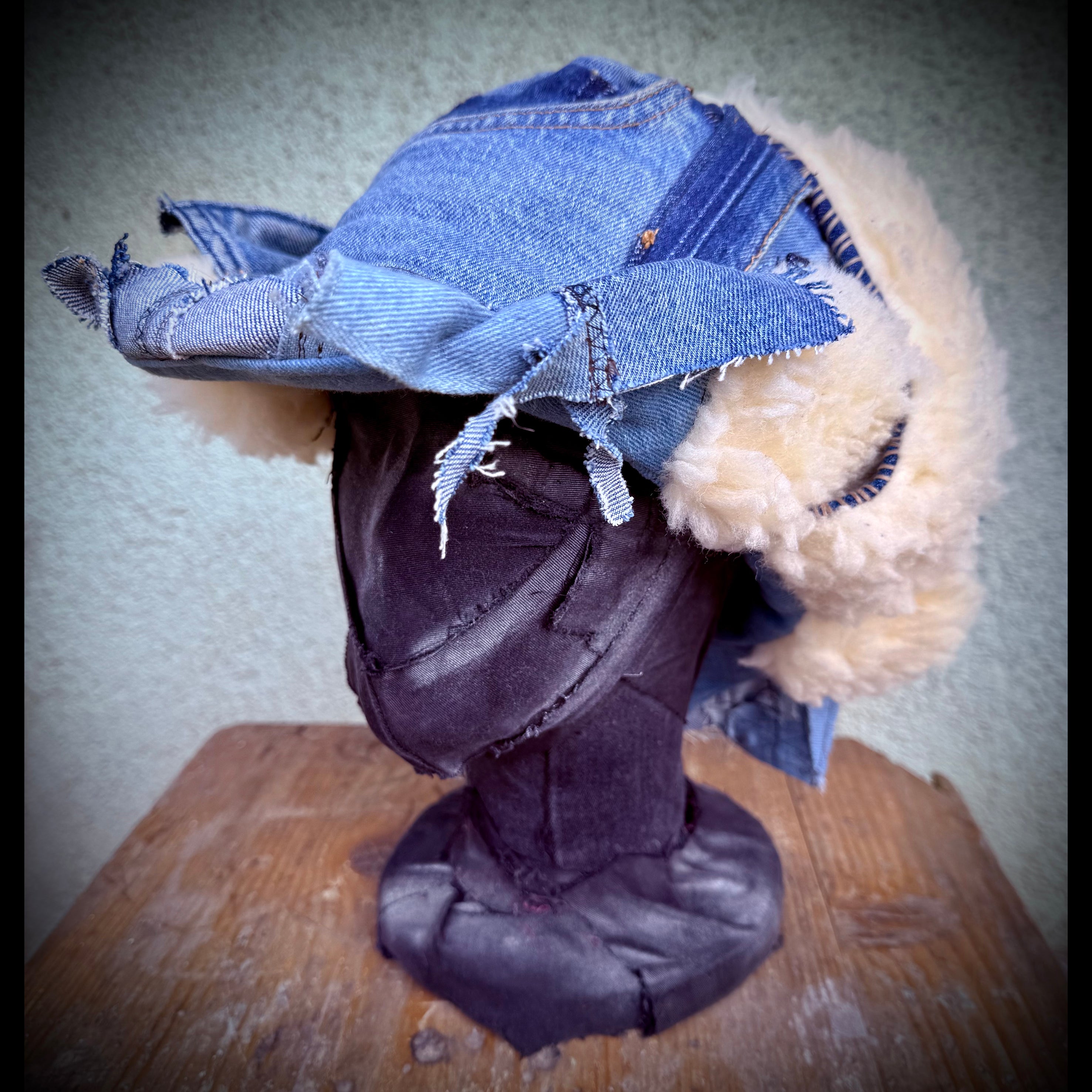 Denim Winter Bucket Hat