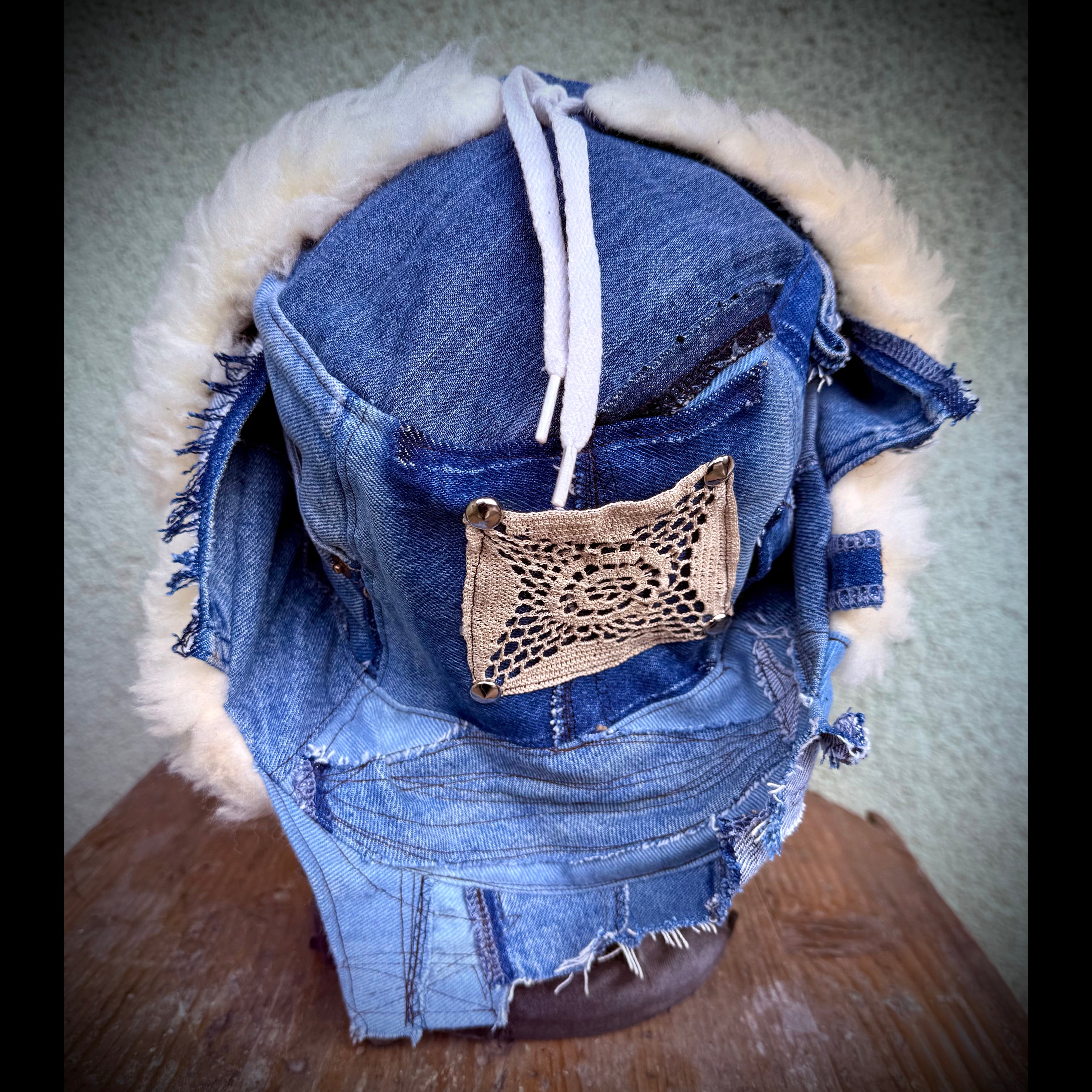 Denim Winter Bucket Hat