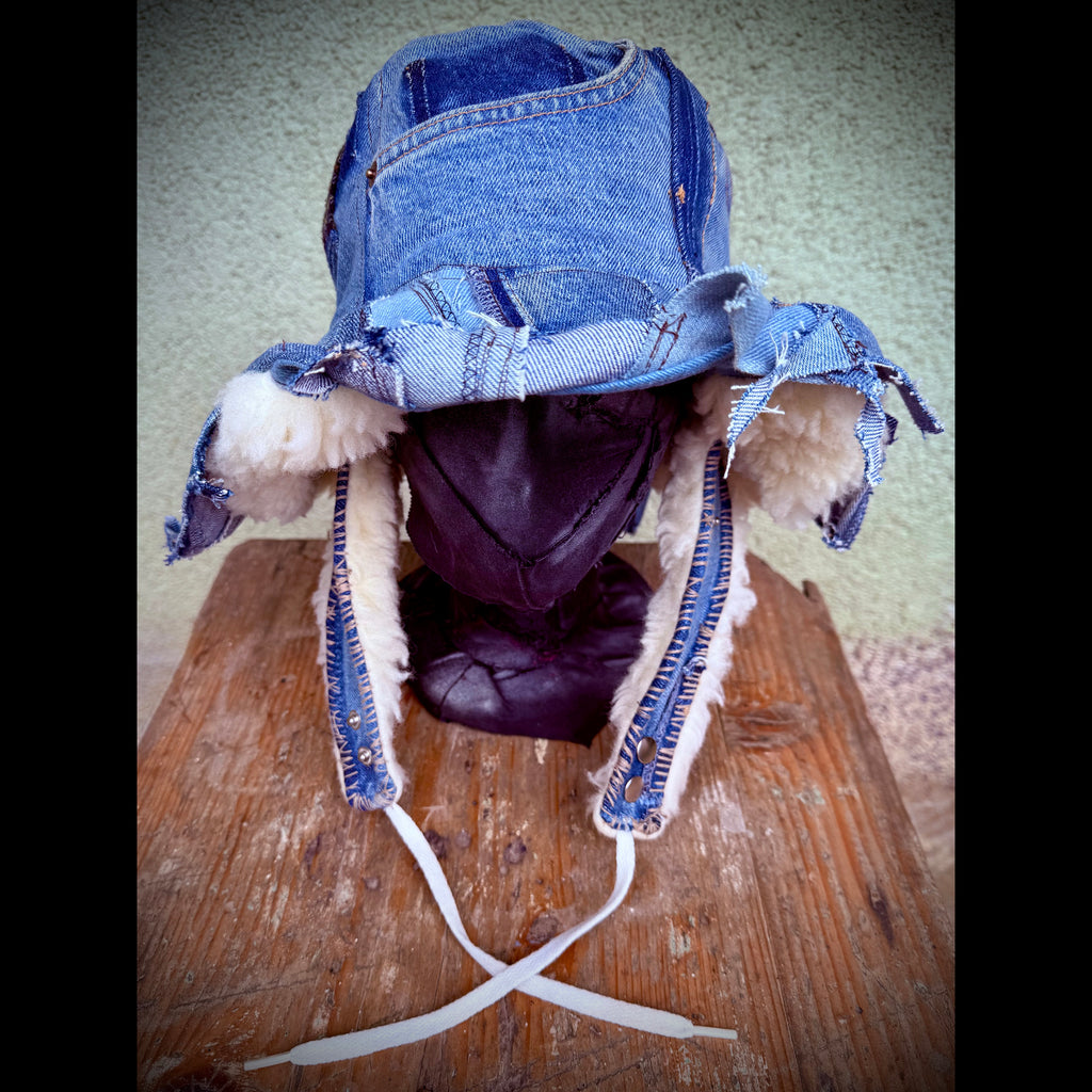 Denim Winter Bucket Hat
