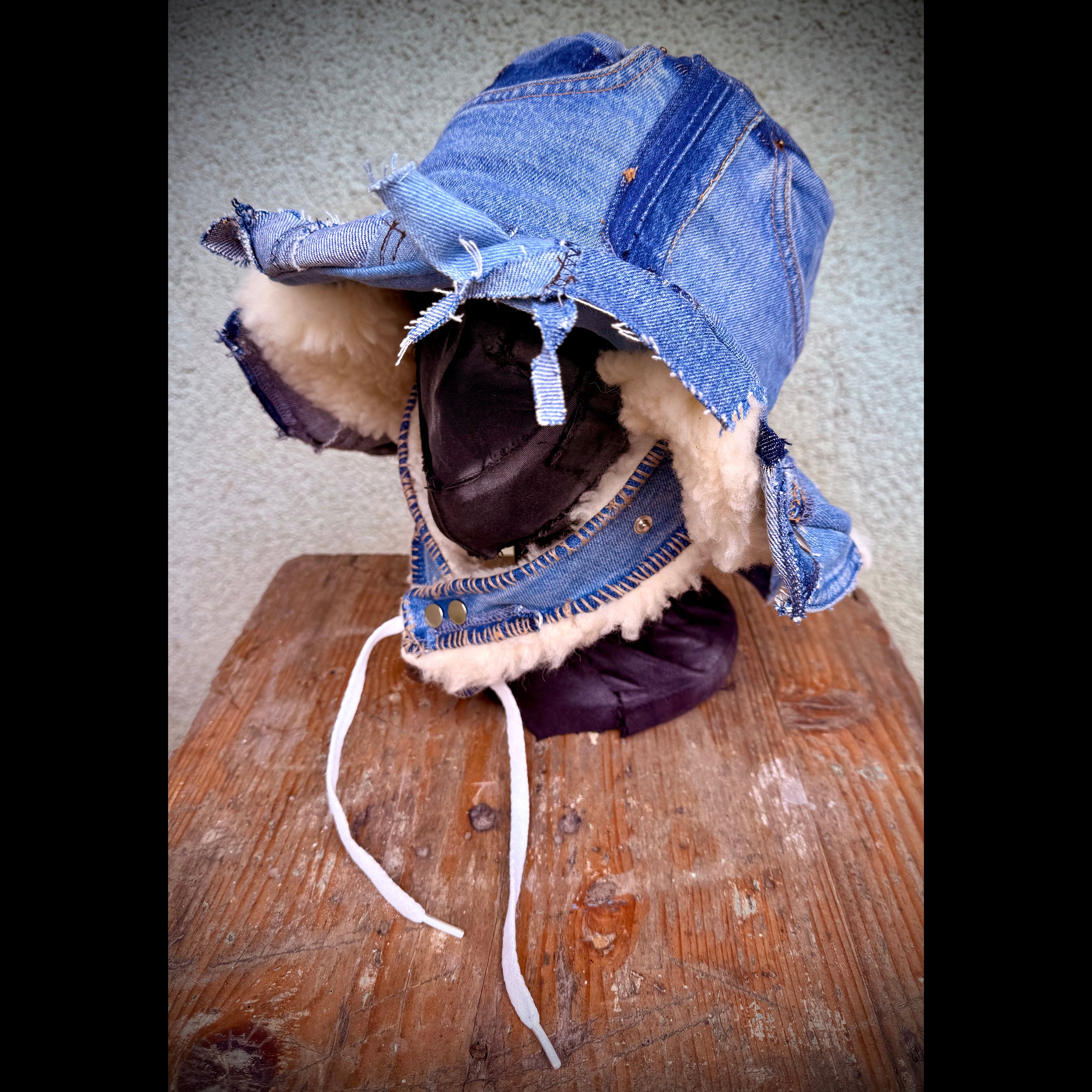 Denim Winter Bucket Hat
