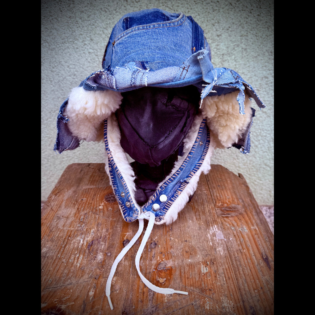 Denim Winter Bucket Hat