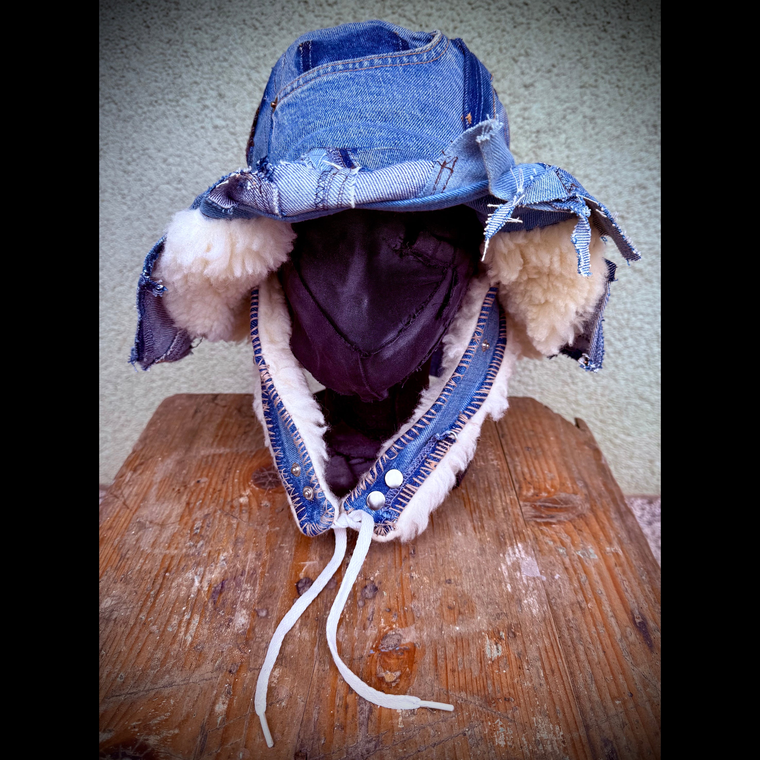 Denim Winter Bucket Hat
