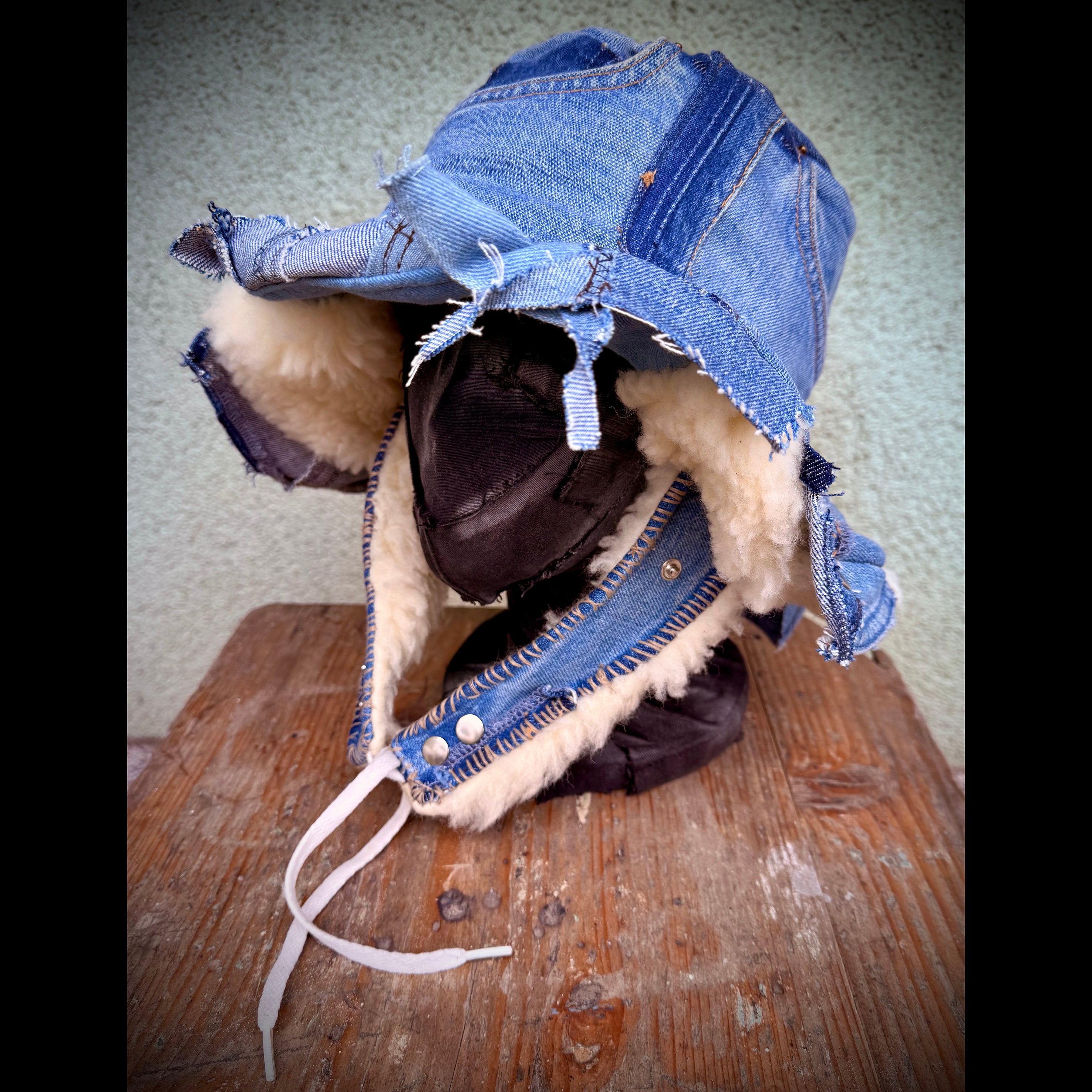 Denim Winter Bucket Hat