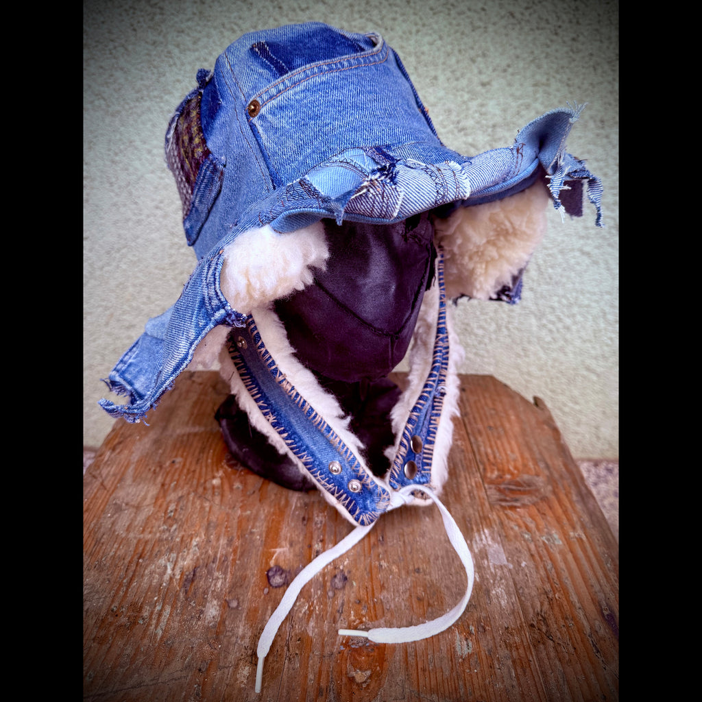 Denim Winter Bucket Hat